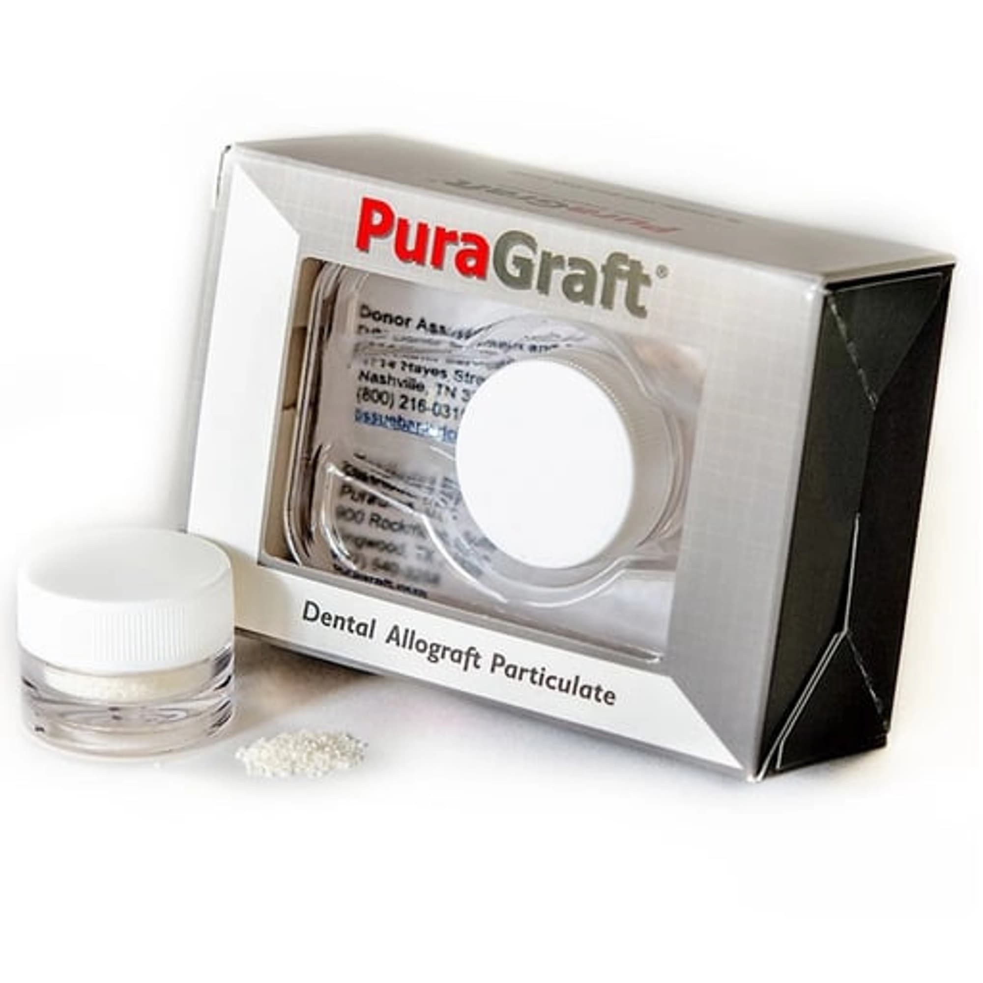 PuraGraft Mineralized Cancellous Allograft Particulate, 250-1000 Microns, 0.25 cc, C-1000-025 - Cancellous Particulate 250-1000 .25Cc, C-1000-025 - Image 1