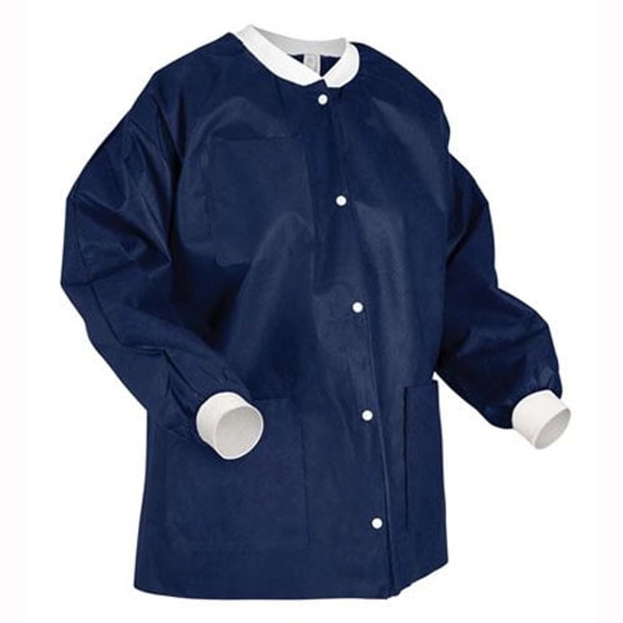 ValuMax Extra-Safe Lab Coat, True Blue, Small, Knee-Length, AAMI Level 3, 10/Pk, 3660TBS - Extrasafe Lab Coats 10Pk True Blue Small, 3660TBS - Image 1