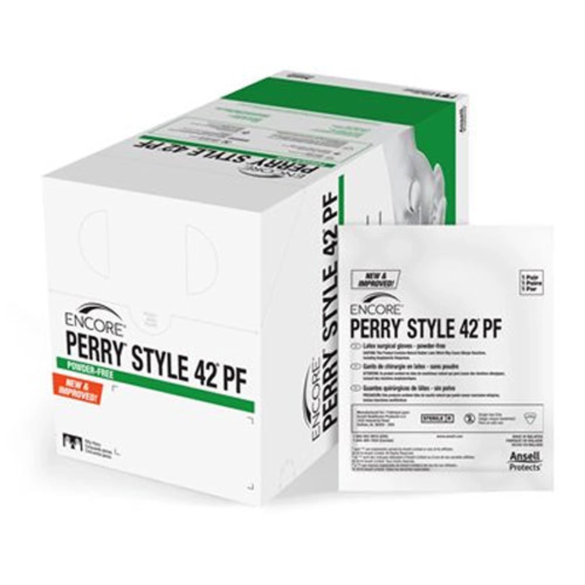 Encore Perry Style 42 Surgical Gloves, Latex, Powder-Free, Sterile, Size 8.5, 50 Pairs/Box, 5711106PF thumbnail 6