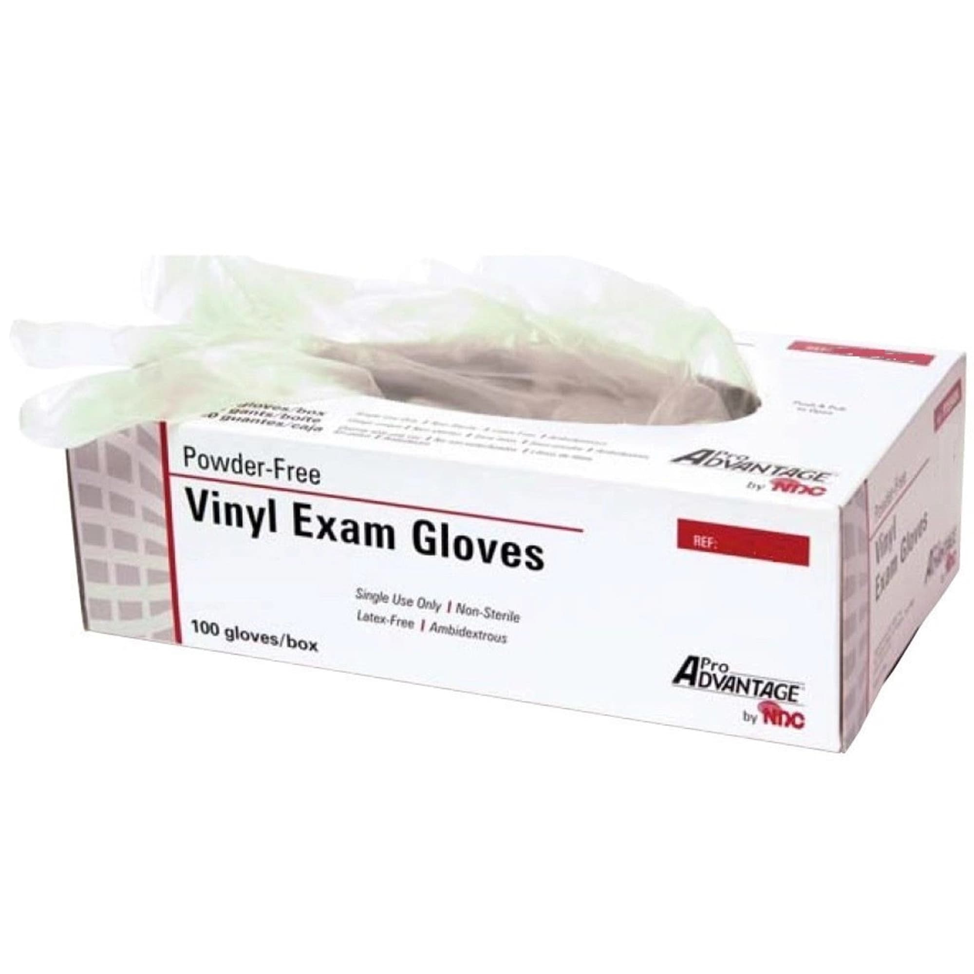 Pro Advantage Vinyl Exam Gloves, Powder Free, Non-Sterile, Medium, Latex-Free, 100/Box, P359403 - Vinyl Exam Glove, Powder Free (PF), Medium, 100/bx, P359403 - Image 1