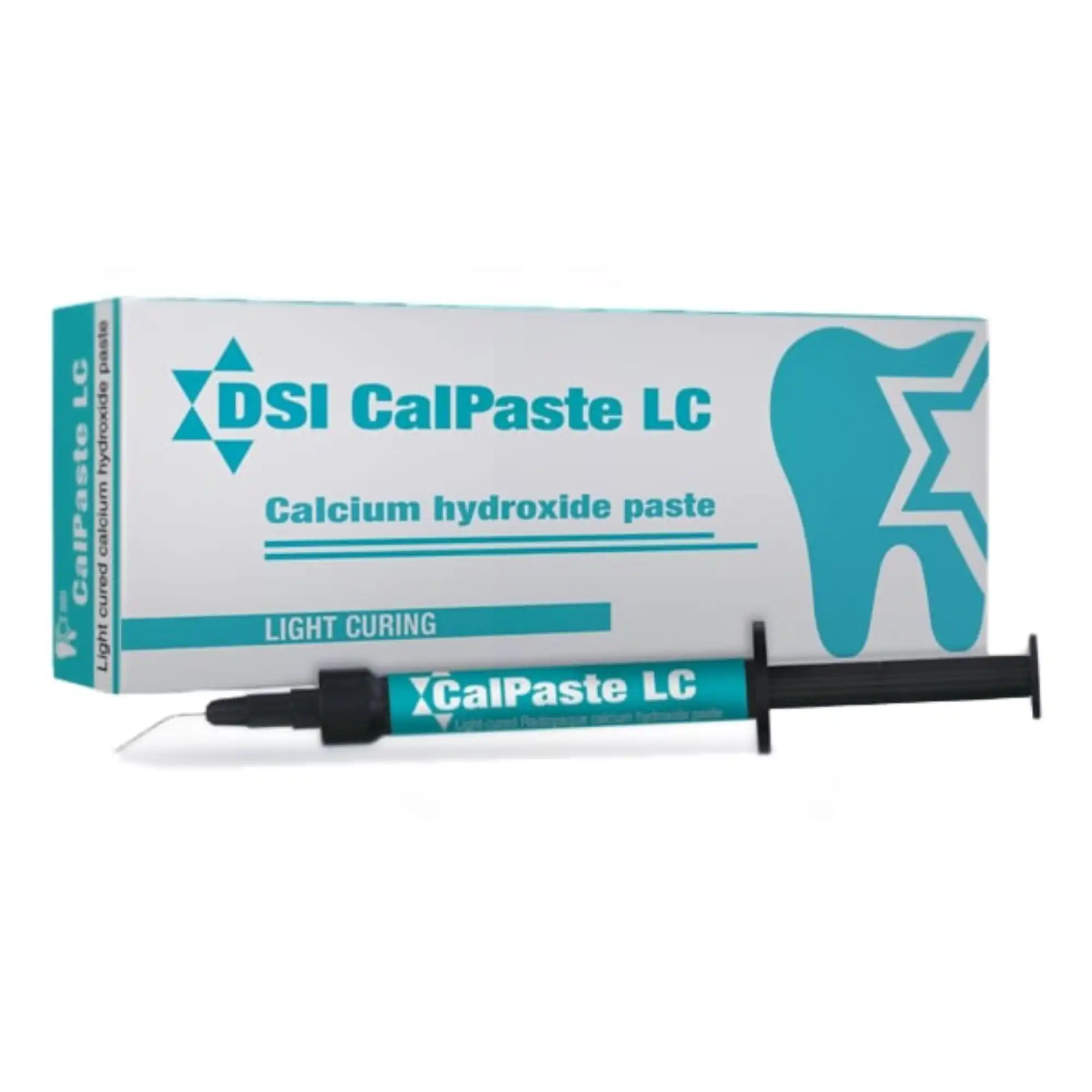 DSI CalPaste LC Light-Cured Fluoride Releasing Calcium Hydroxide Paste, 1.5ml (2g) Syringe, CALPASTELC-2G - Calpaste Lc 1.5Ml 2G syr. Light-Cured Fluoride Releasing Calcium Hydroxide Paste, CALPASTELC-2G - Image 1
