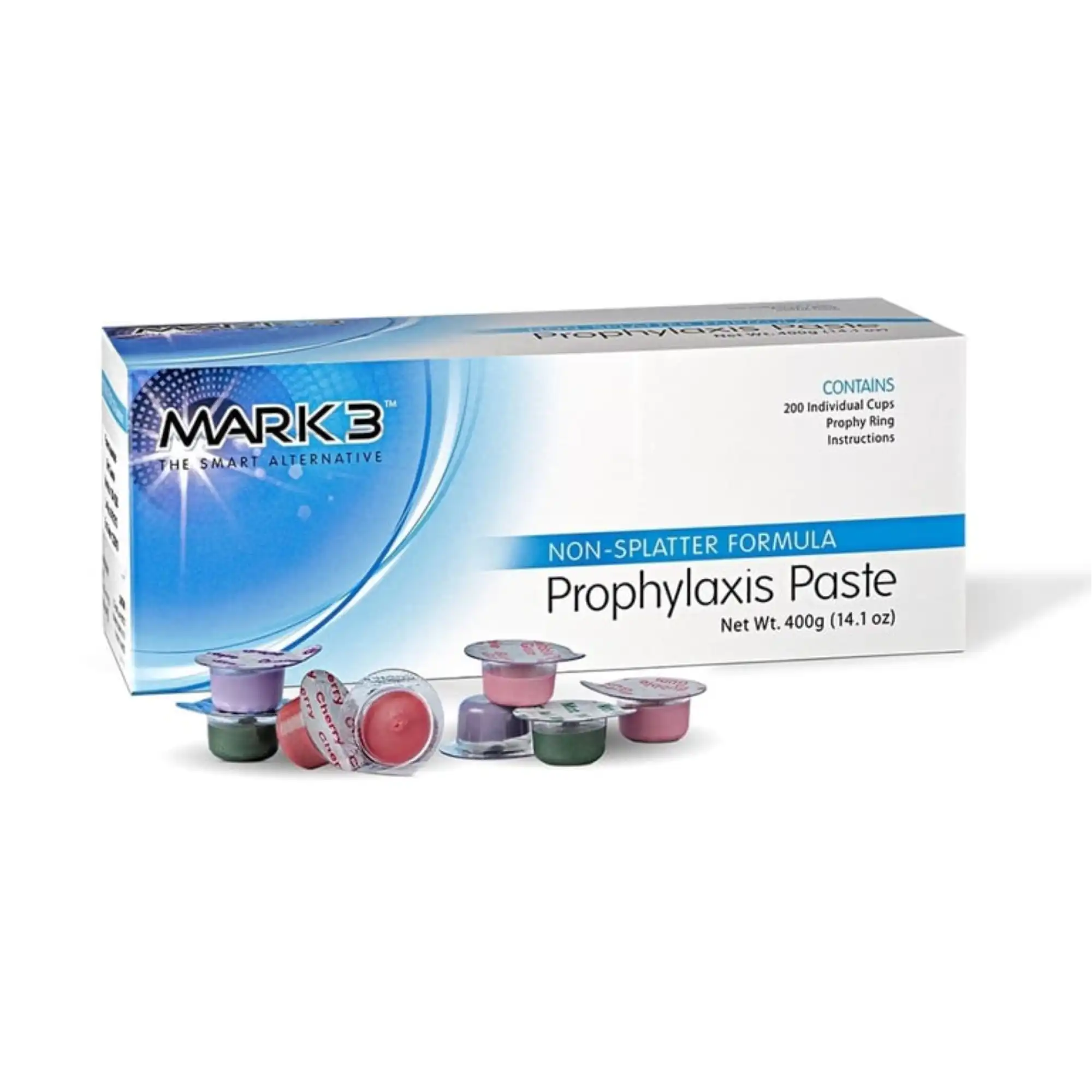 Mark3 Prophy Paste, Medium Grit, Assorted Flavors, Unit Dose Cups, 200/Box, 1630 - Prophy Paste Medium Assorted 200/bx, 1630 - Image 1