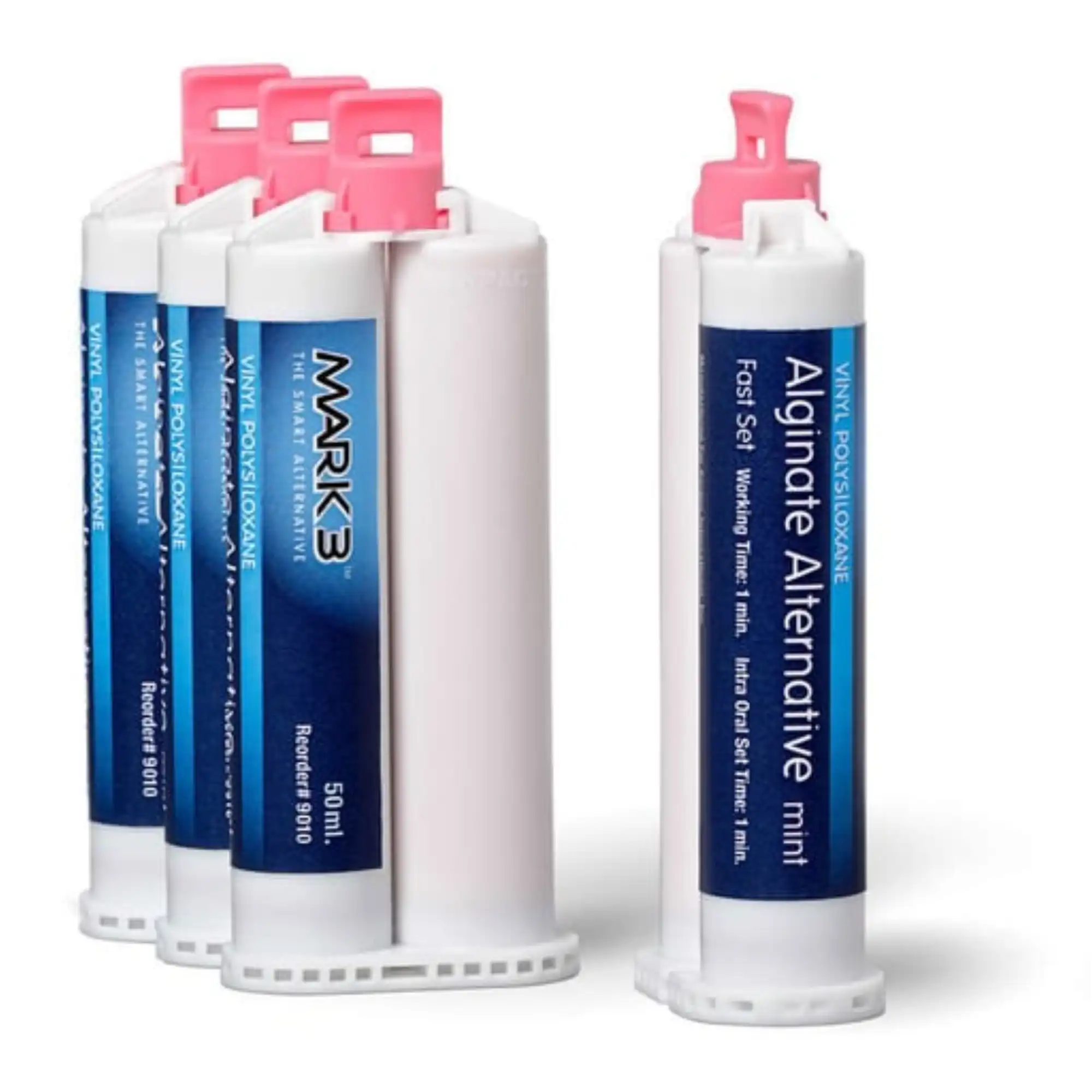 Mark3 VPS Alginate Alternative Fast Set Mint Flavor, 50ml Cartridge, 4/Pack, 9008 - Vps Alginate Alternative Fast Set Mint Flavor 50 Ml Cartridge 4/pack Extremely Versatile, 9008 - Image 1