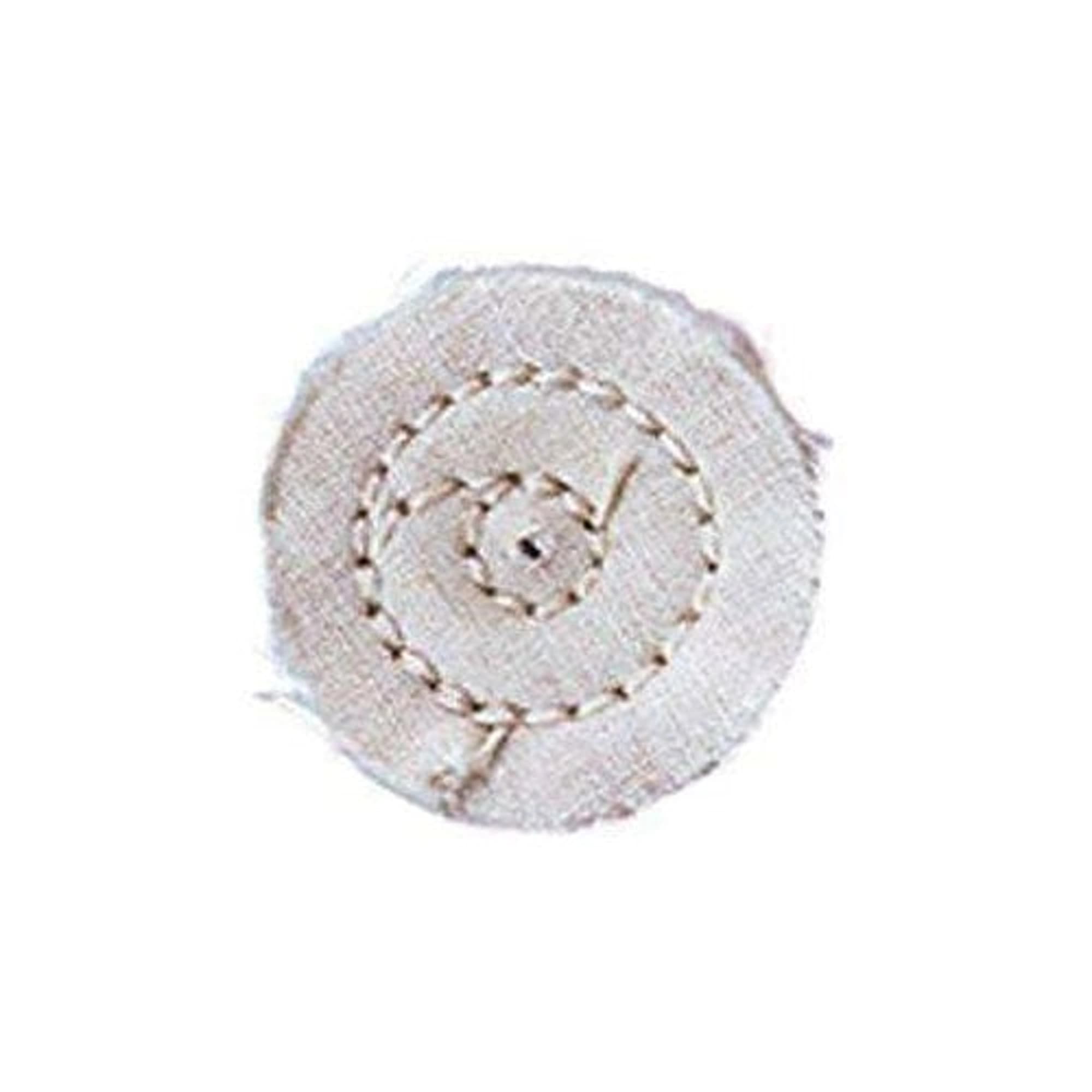 Buffalo Dental Miniature Muslin Buffs, 7/8" Diameter, 16 Ply, Center Hole for HP Mandrel, 12/Pkg - Buffalo - 7/8' Diameter, Pkg. Of 12 Miniature Muslin Buffs, 16 Ply - Image 1