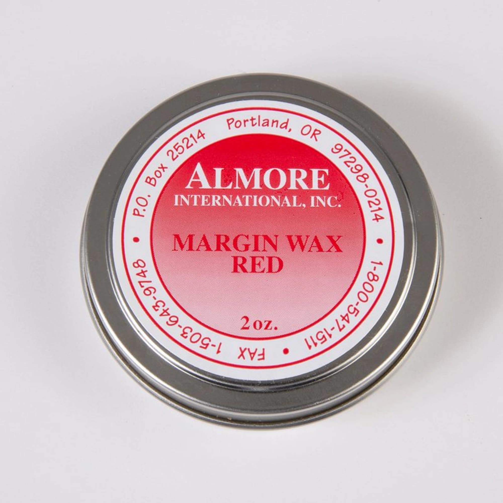 Hager Almore Margin Wax, Red, 2 oz Tin - Hager - Almore Margin Wax - Red - (2 Oz.) Tin - Image 1