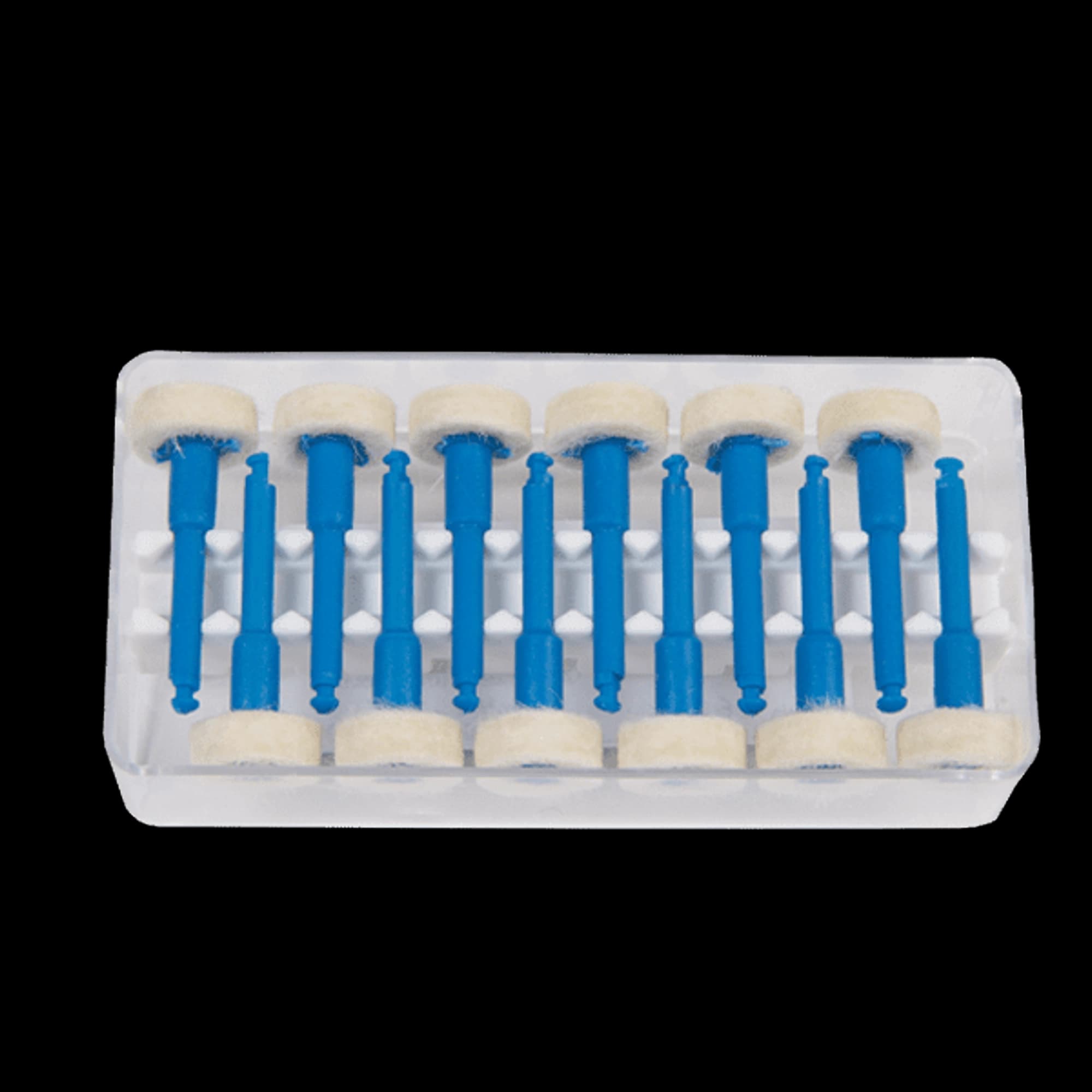 Compo-Blitz Diamond-Impregnated Natural Felt Wheels, Combination Pack (6 Thick & 6 Normal), 10mm Diameter, 12/Pk thumbnail 2