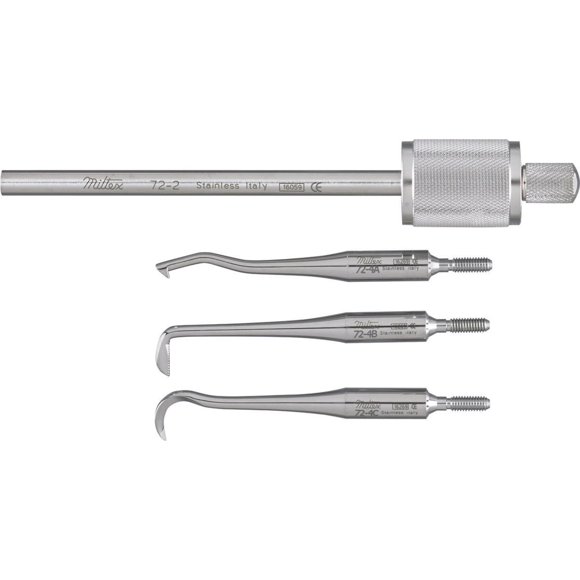 Miltex Morrell Crown Remover with 3 Interchangeable Points (A, B, C) - Miltex - Morrell Crown Remover, W/3 Interchangeable Points - Image 1