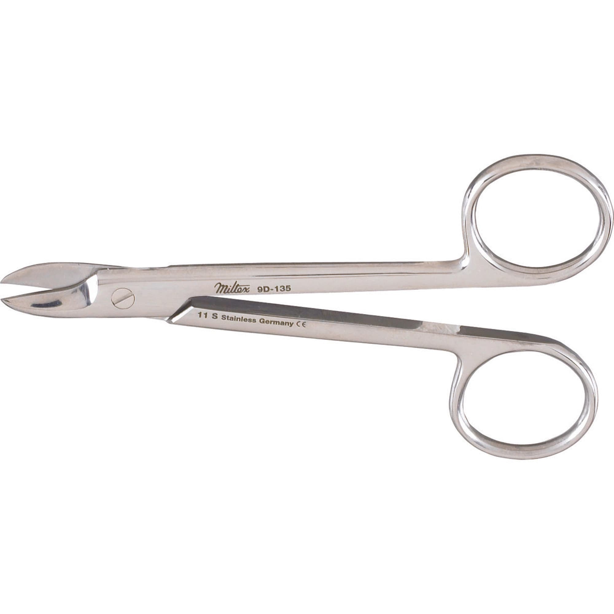 Miltex Crown and Collar Scissors, 4-1/4" (11 cm), Curved, Smooth Blades, #11S, 9D-135 thumbnail 6