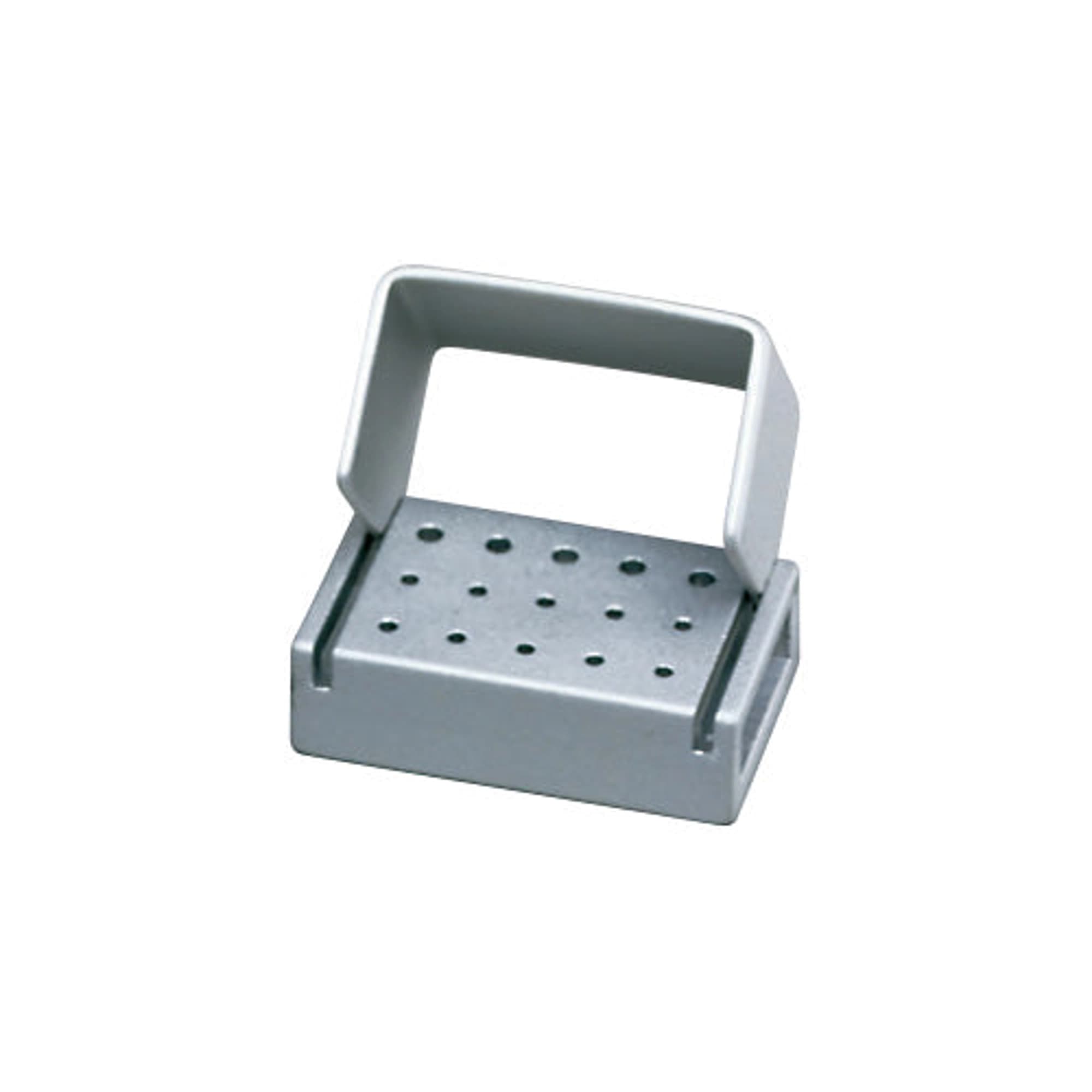 Palmero 15-Hole FG Bur Block, Anodized Aluminum, 1-5/8" x 1-1/8" - Palmero - 15-Hole Bur Block Fg - Image 1