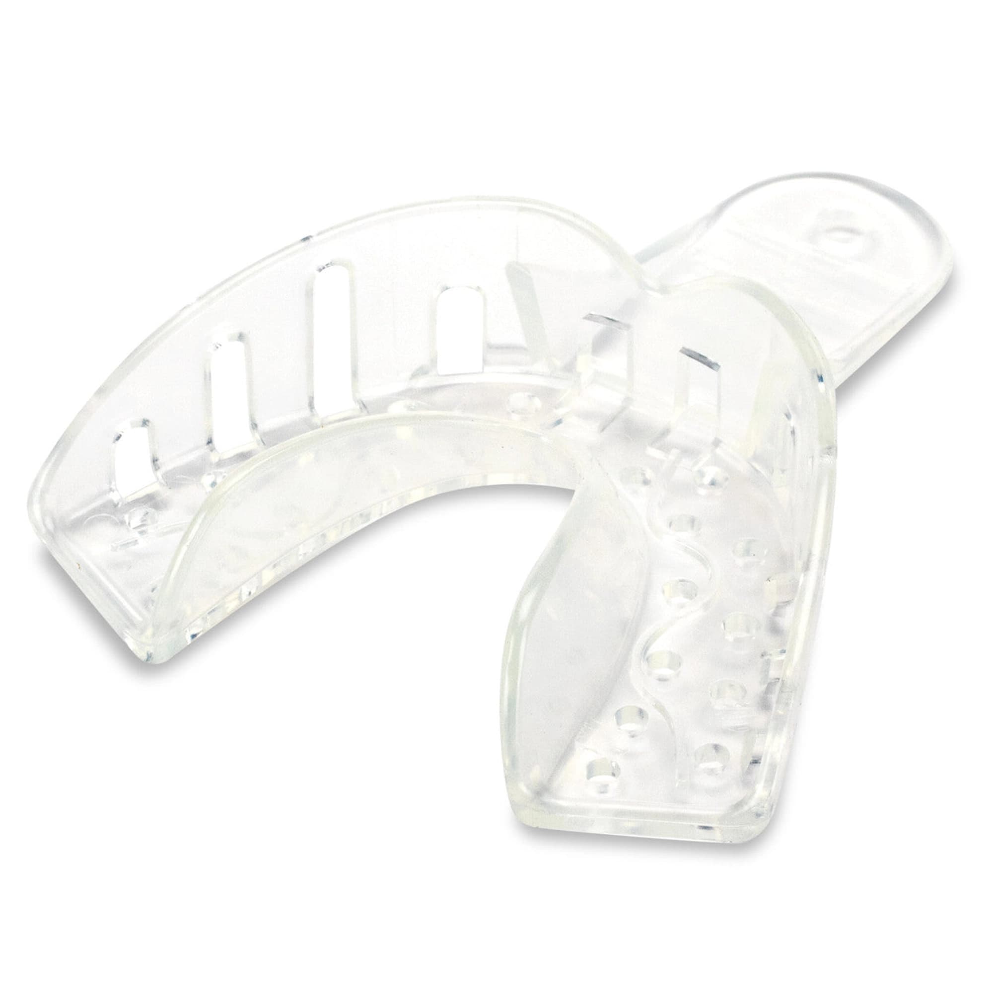 Plasdent Excellent Crystal Impression Trays, #2 Large Lower, Clear, Perforated, 12/Pk, ITC-LL thumbnail 2