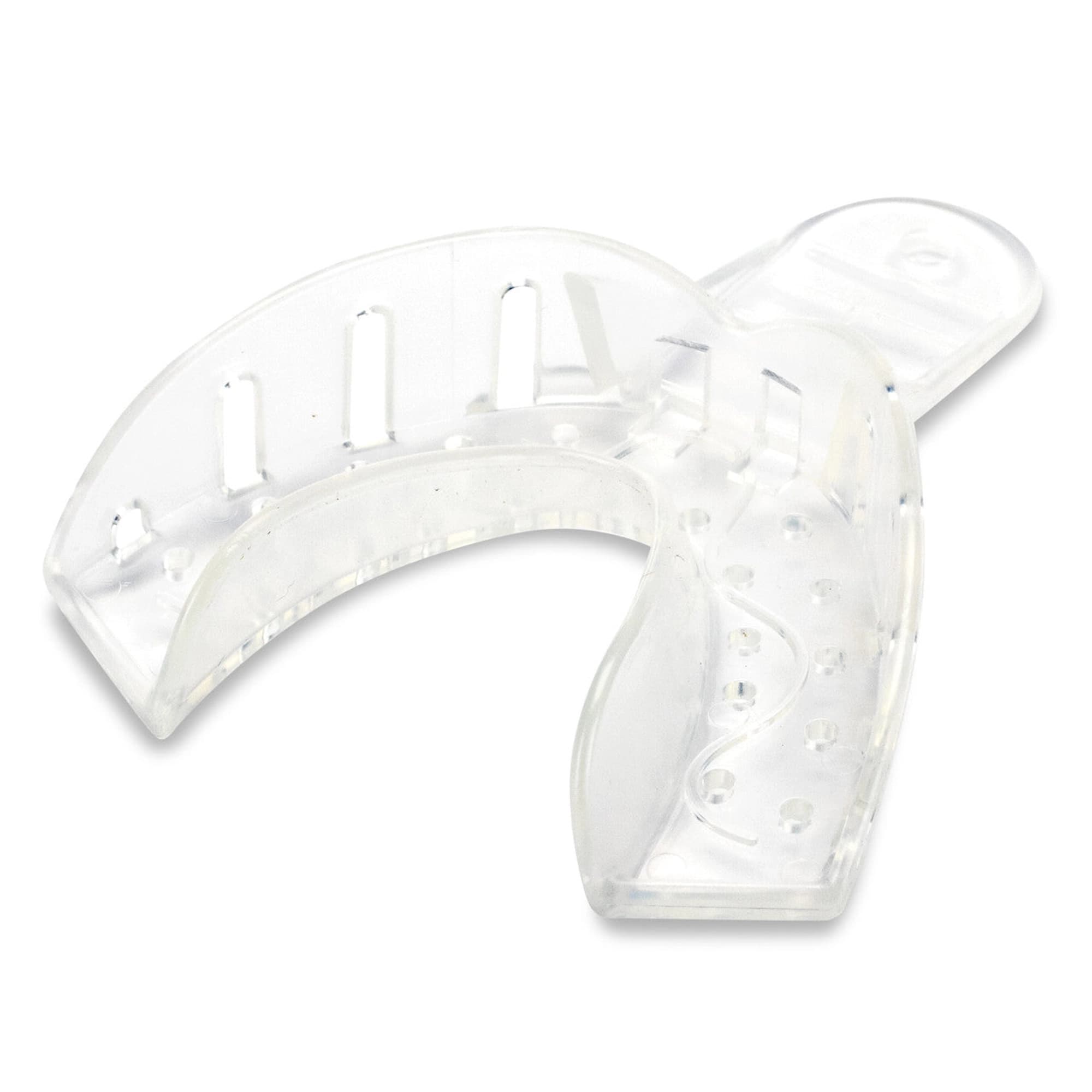 Plasdent Excellent Crystal Impression Trays, #4 Medium Lower, Clear, Perforated, 12/Pk, ITC-ML thumbnail 2