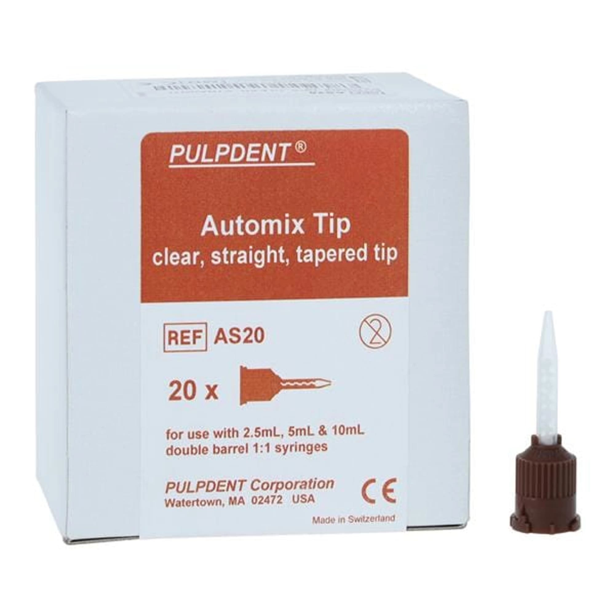 Pulpdent Activa Automix Tips, Clear, Straight, Tapered, 20/Pk, AS20 thumbnail 6