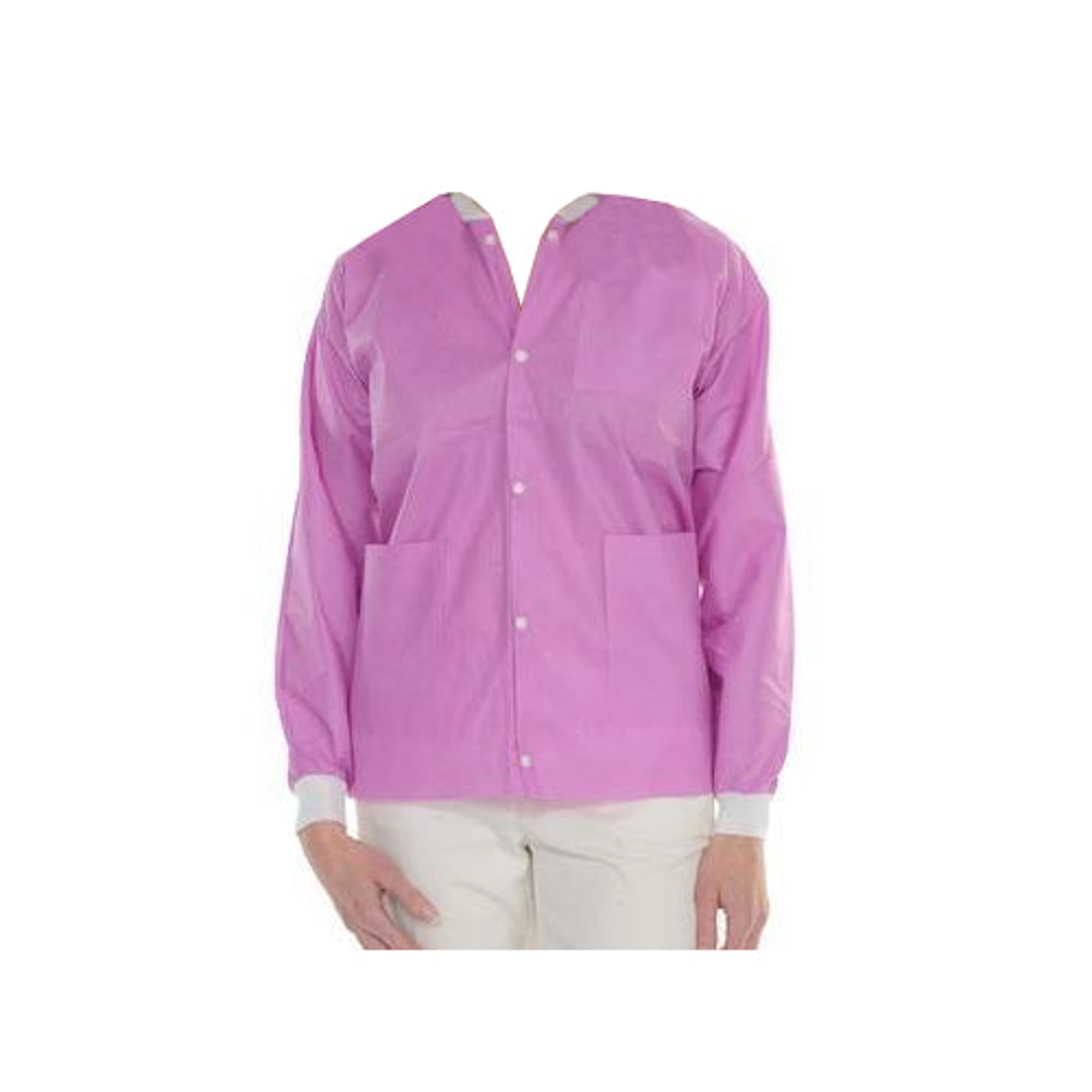 ValuMax Extra-Safe Jackets, Lavender, X-Small, 10/Pack, Hip-Length, Fluid-Resistant SMS, AAMI Level 3 - ValuMax - Extrasafe Jackets 10Pk Lavender X-Small - Image 1