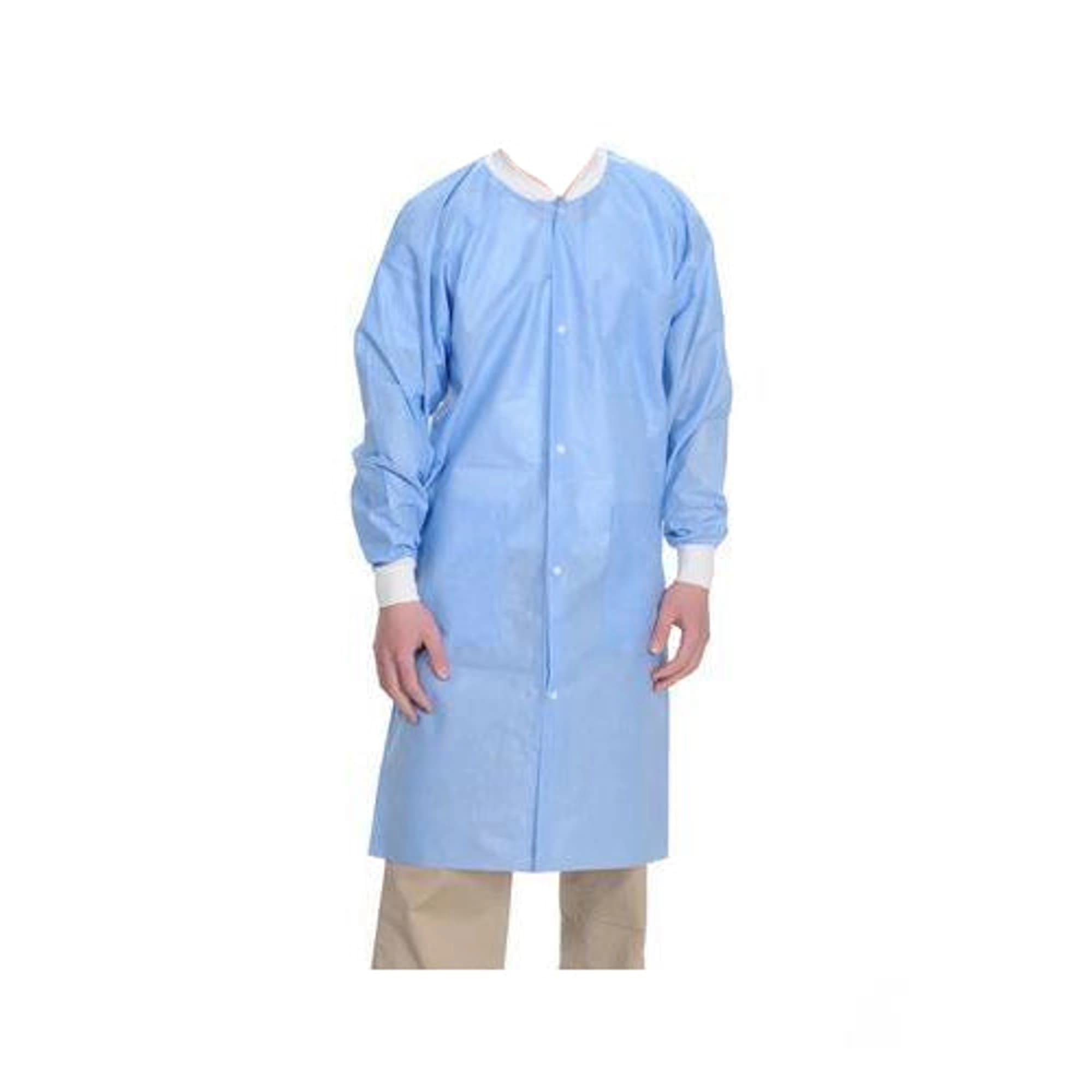 ValuMax Extra-Safe Lab Coats, Medical Blue, X-Small, 10/Pack, 3660MBXS thumbnail 7