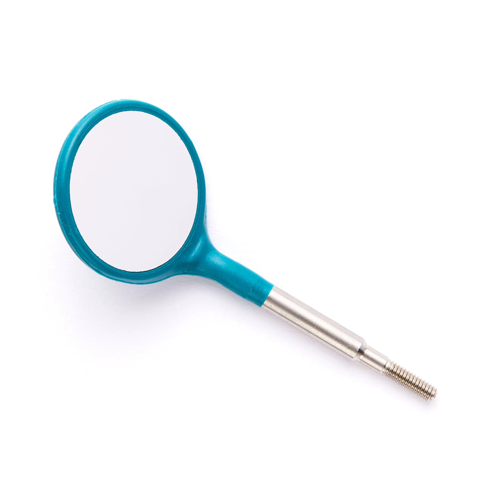 Zirc Crystal HD #5 Plastic Mouth Mirror Head, Cone Socket, Teal, 12/Pk, 50Z372J - Zirc - #5 Crystal Hd Plastic Head 12/Pk Cone Socket Teal - Image 1