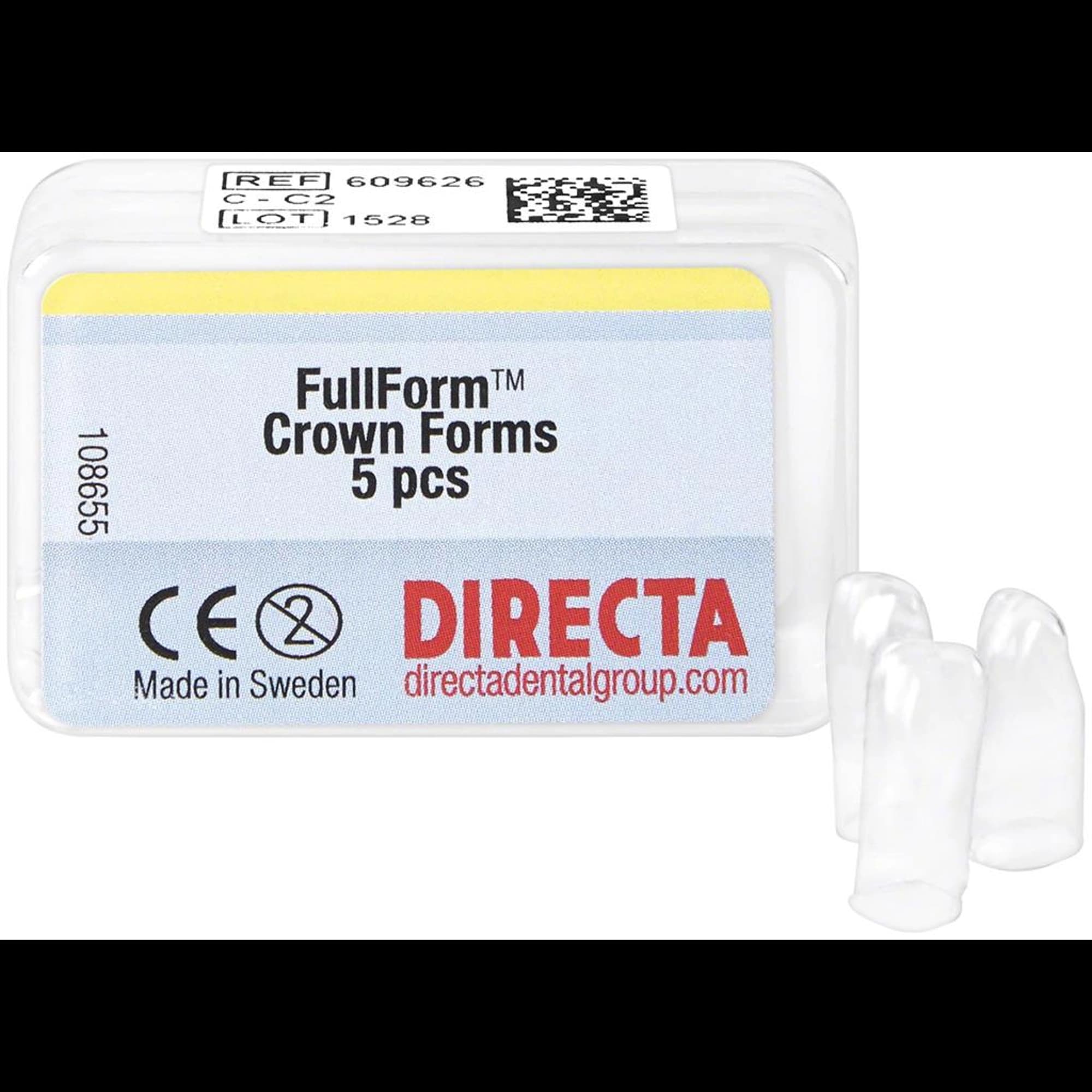 Directa FullForm C-2 (C-System) Clear Polycarbonate Crown Forms, Medium, Upper Left Lateral, 5/Pkg, 609626 - Directa - Fullform C-2 (C-System) 5Pk - Image 1