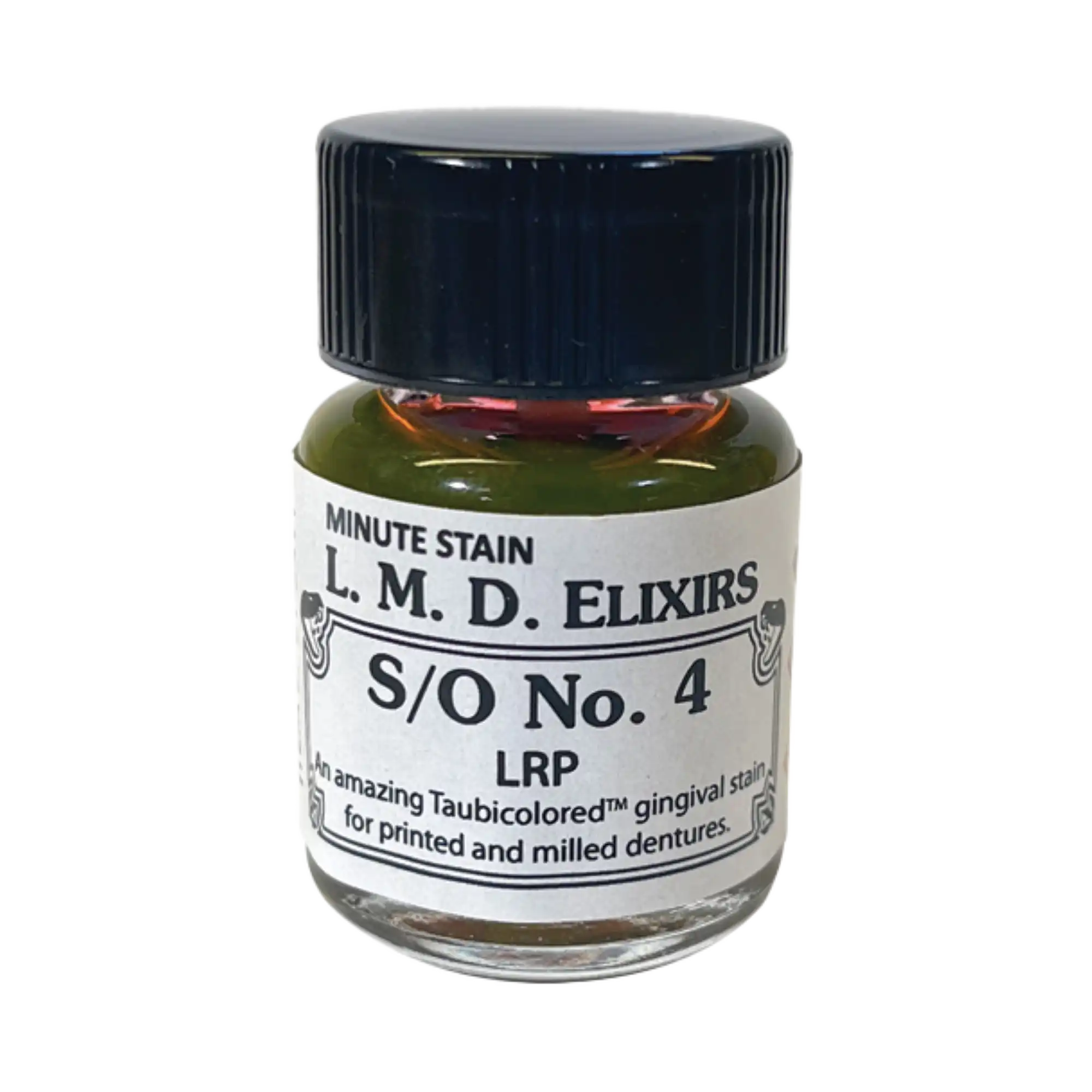 Taub L.M.D. Elixirs Gingival Stain, S/O No.4 Light Reddish Pink (LRP), 6mL Bottle - L.M.D. ELIXIRS - S/O NO.4 - LRP - 6mL BTL - Image 1