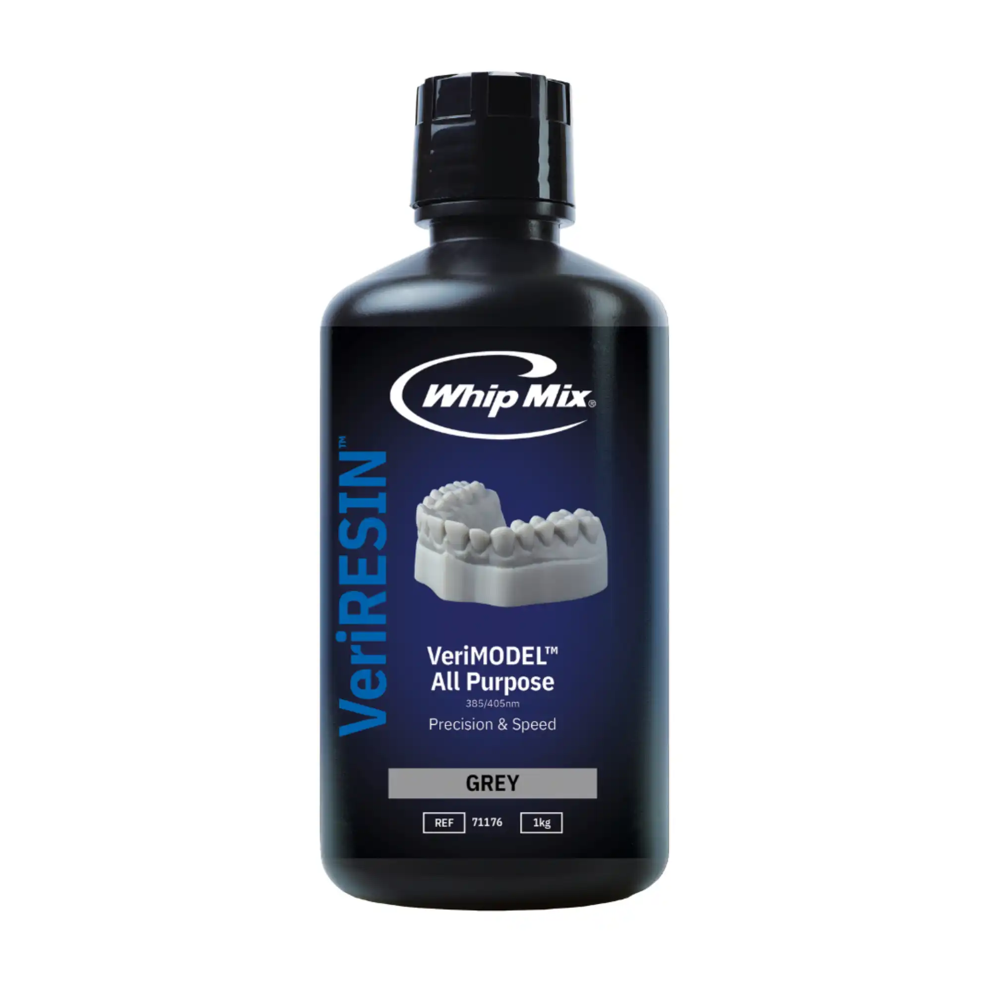 Whip Mix VeriMODEL OS Grey 3D Printing Resin, 1 kg (910 mL) Bottle, #71176 thumbnail 2
