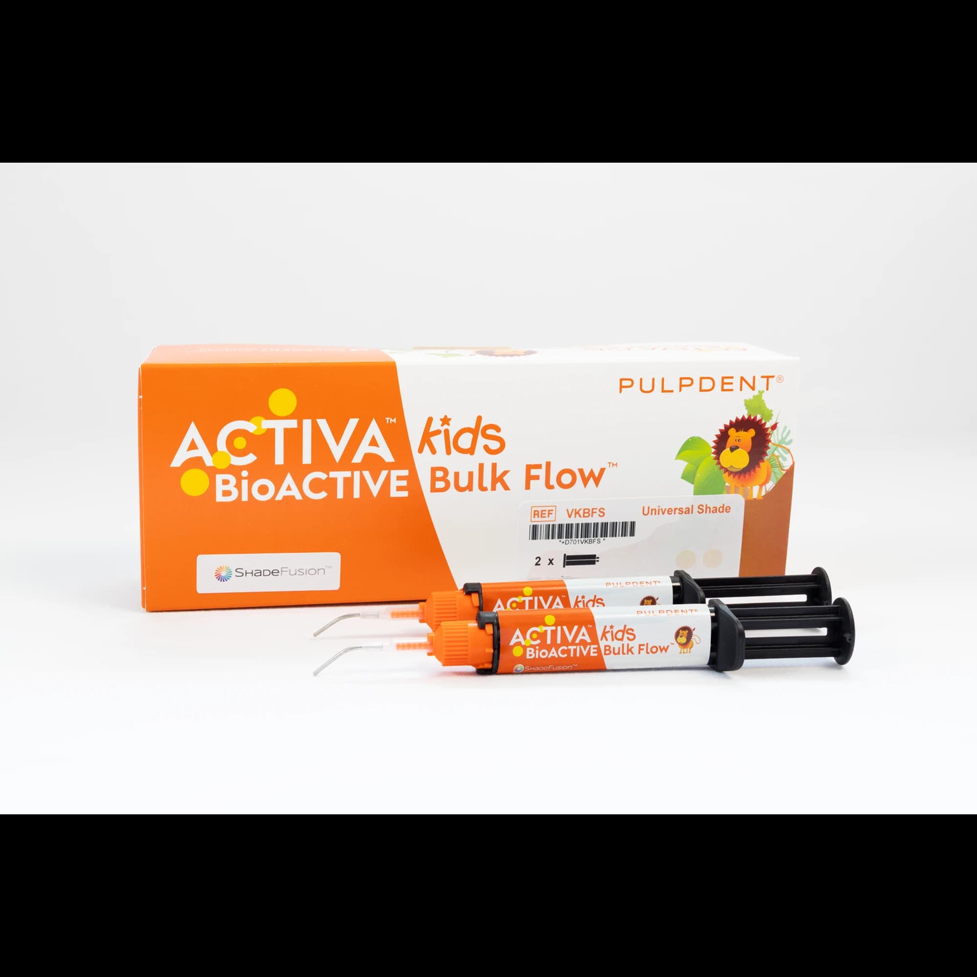 ACTIVA KIDS BioACTIVE Bulk Flow, Universal Shade, Twin Pack Kit, 10 g, 20 Automix Tips, Item #3065AA - ACTIVA KIDS BioACTIVE Bulk Flow, Universal Shade, Twin Pack Kit, 10 g, 20 Automix Tips - Image 1