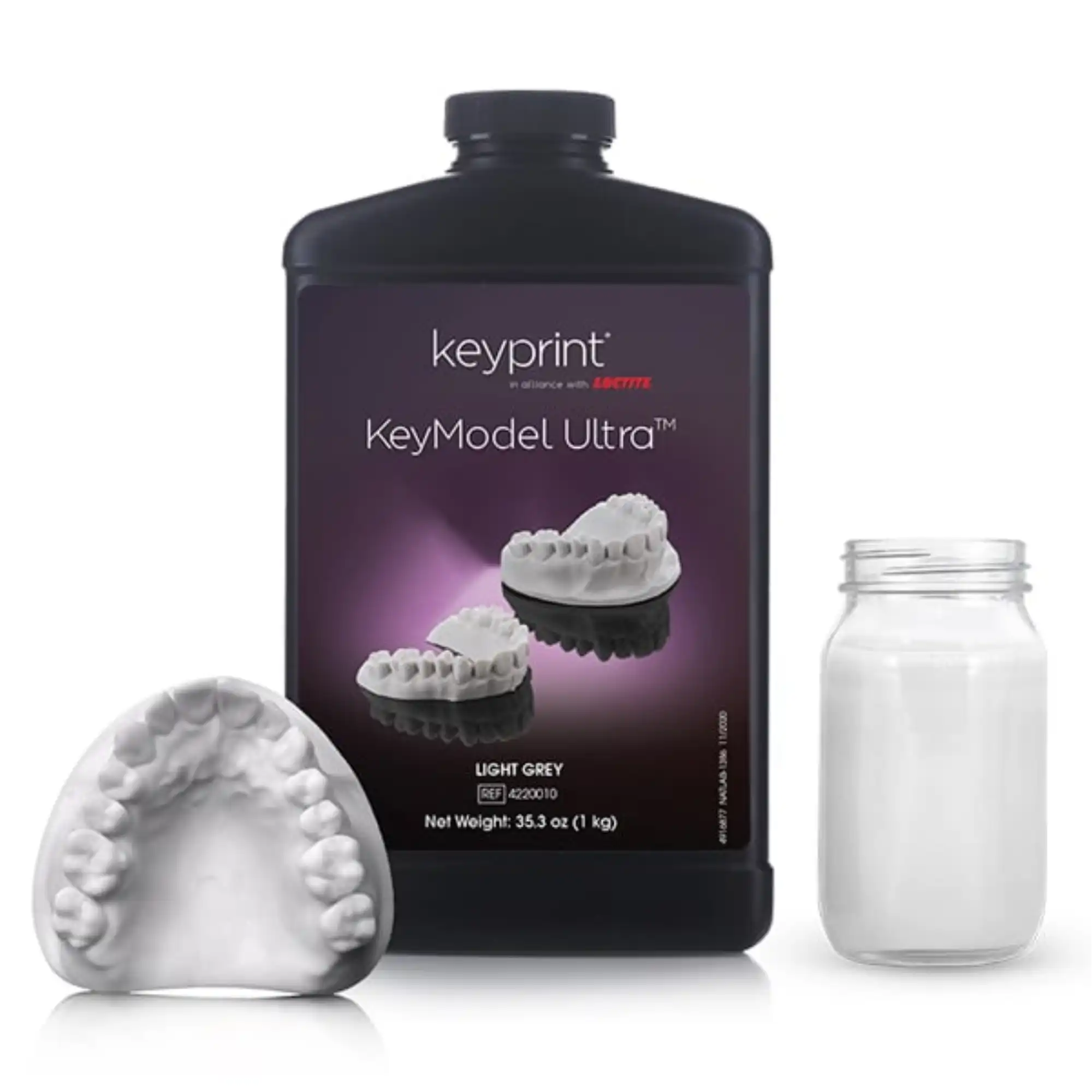 KeyModel Ultra Light Grey 3D Printing Resin, 1 kg Bottle, 4220010 thumbnail 3