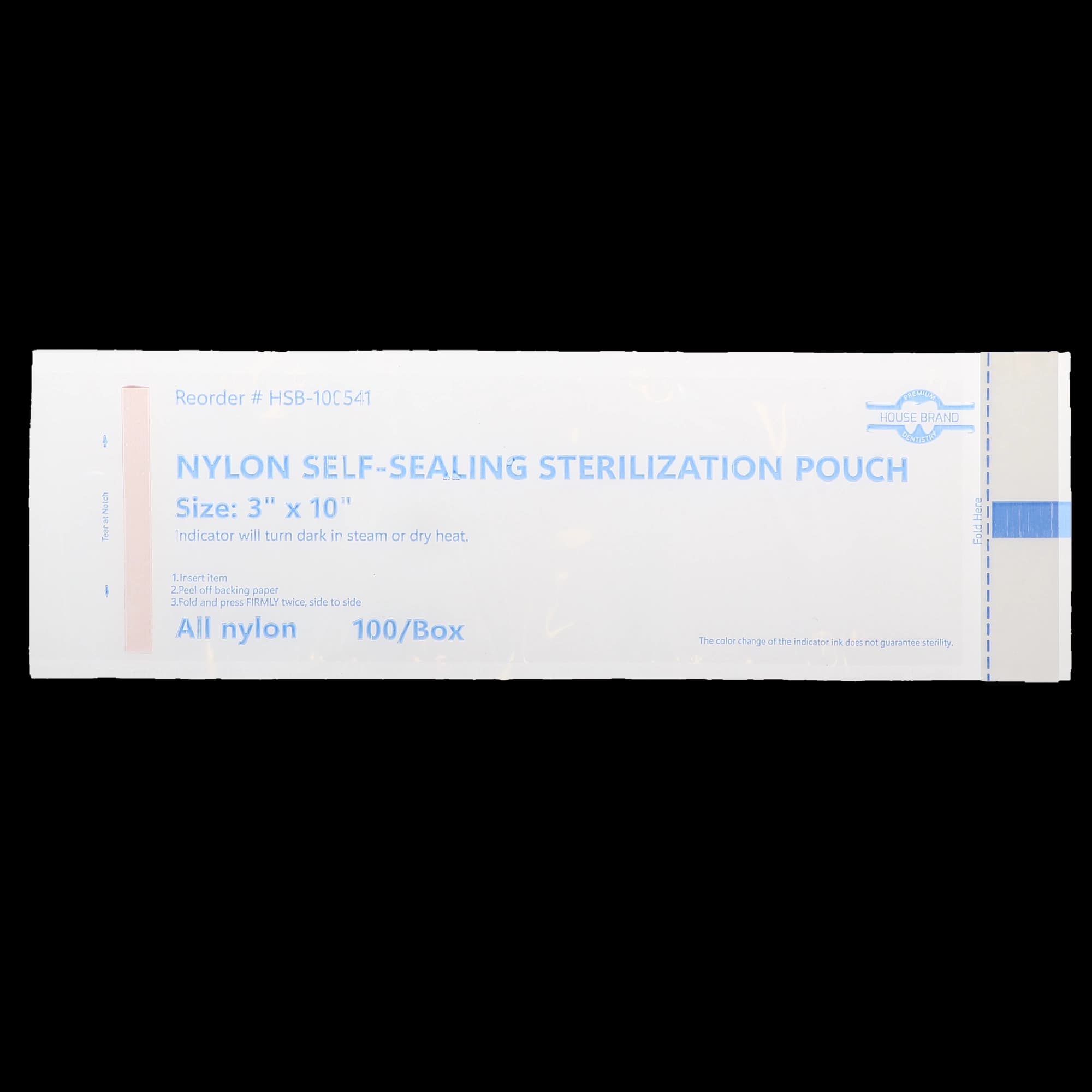 Self-Sealing Sterilization Pouch, Nylon, 3" x 10", 100/Box, 100541 thumbnail 4