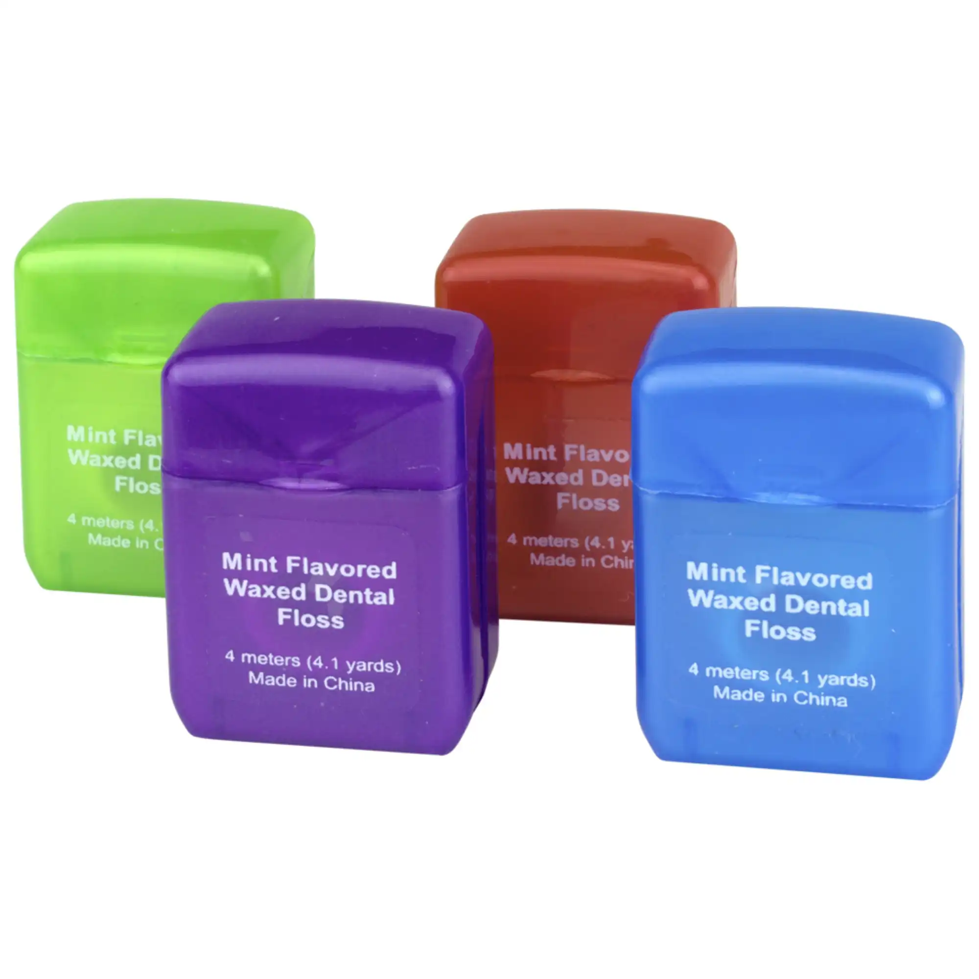 Plak Smacker Mint Flavored Waxed Floss, 4 Meters per Spool, Assorted Colors, 144 Spools/Box - Mint Flavored Waxed Floss 4-Meters (144 Ct) - Image 1