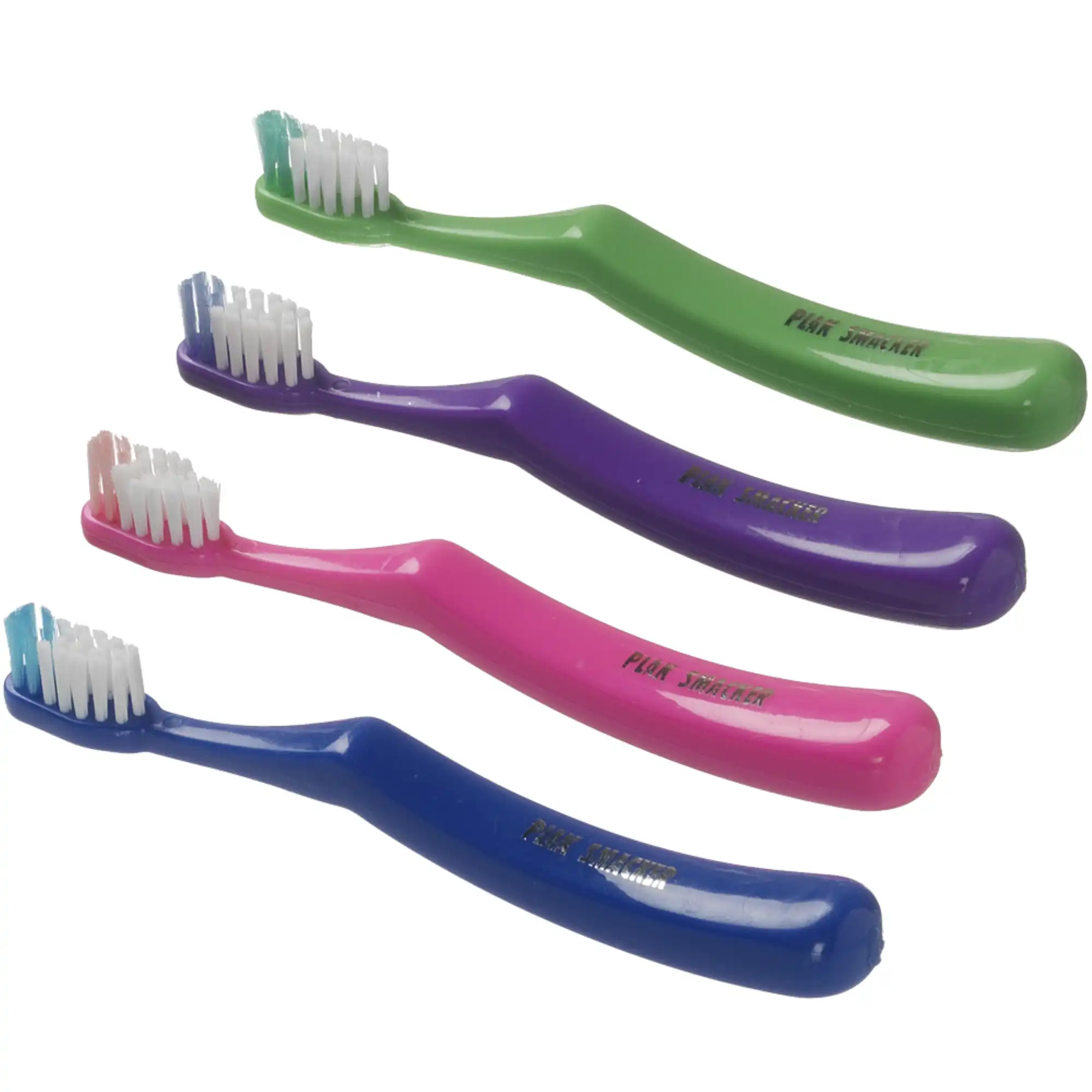 Plak Smacker Lil Grip Toothbrush, Children Ages 2-5, Soft Nylon Bristles, Power Tip, Assorted Colors (Blue, Pink, Purple, Green), Individually Wrapped, 144/Bx - Lil Grip Toothbrush (144 Ct) - Image 1