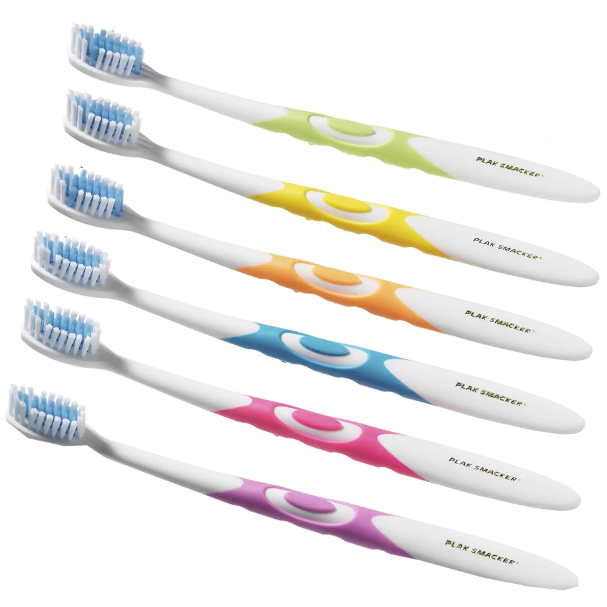 Plak Smacker Teen Grip It Toothbrush, Soft Nylon Bristles, Power Tip, Assorted Colors, 144/Bx - Teen Grip It Toothbrush (144 Ct) - Image 1