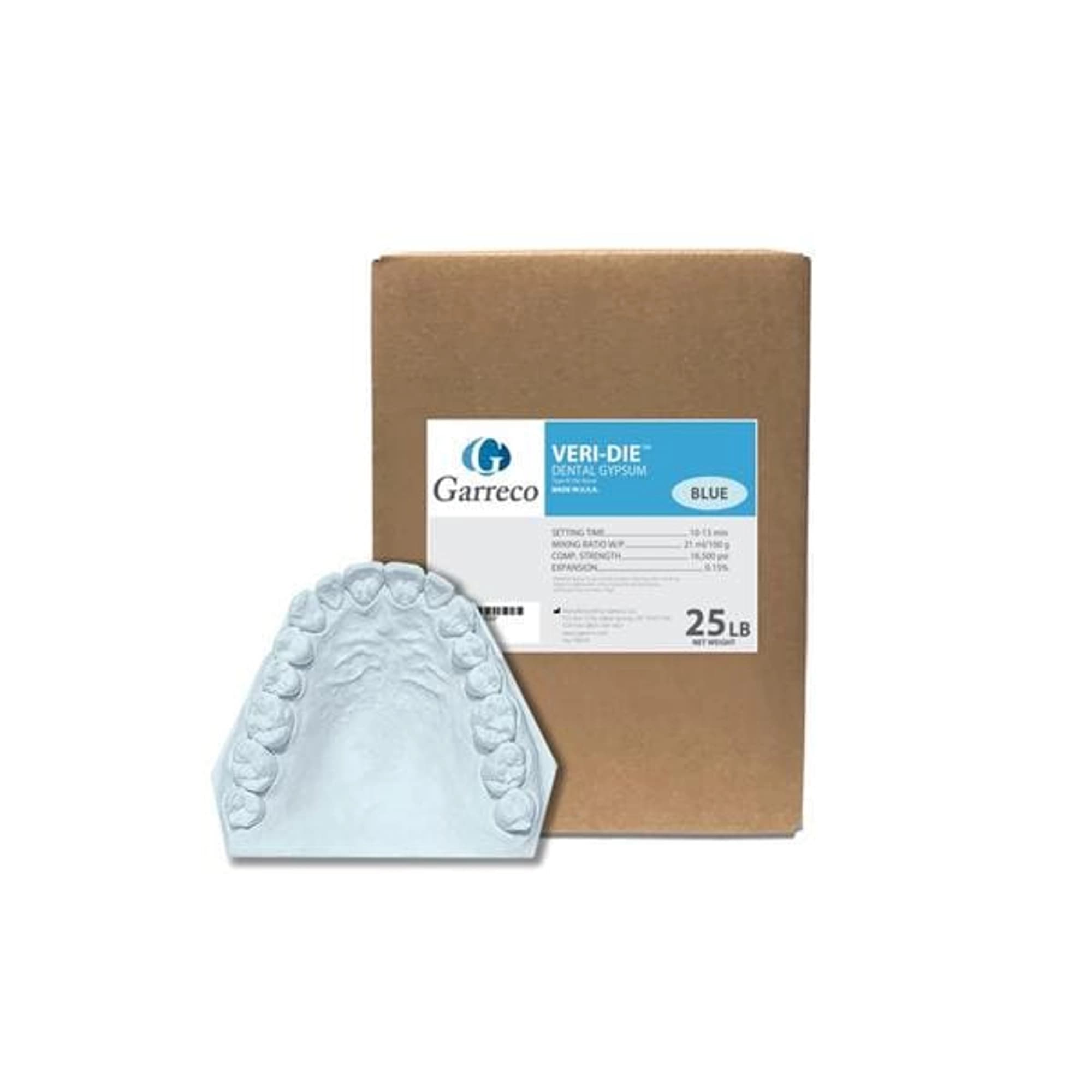 Garreco Veri-Die Blue Type V High-Expansion Die Stone, 25 lb, 1401525 thumbnail 2