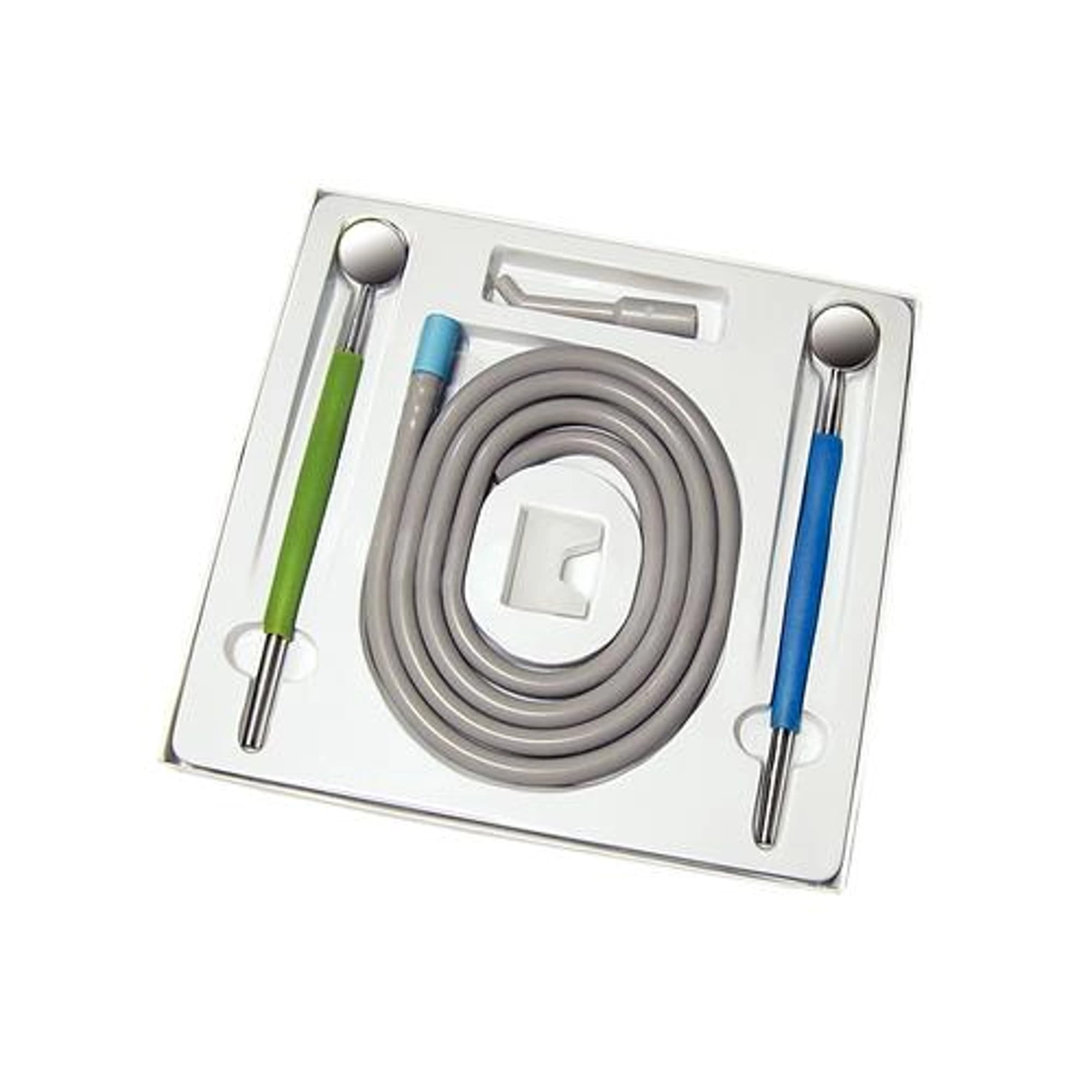 Hager Worldwide Mirror Suction Mini Kit, Stainless Steel, Autoclavable, #4 Single-Sided Mirror, 2 Handles, 1 Hose, 11 mm Adapter, Cleaning Brush, 254068 thumbnail 2