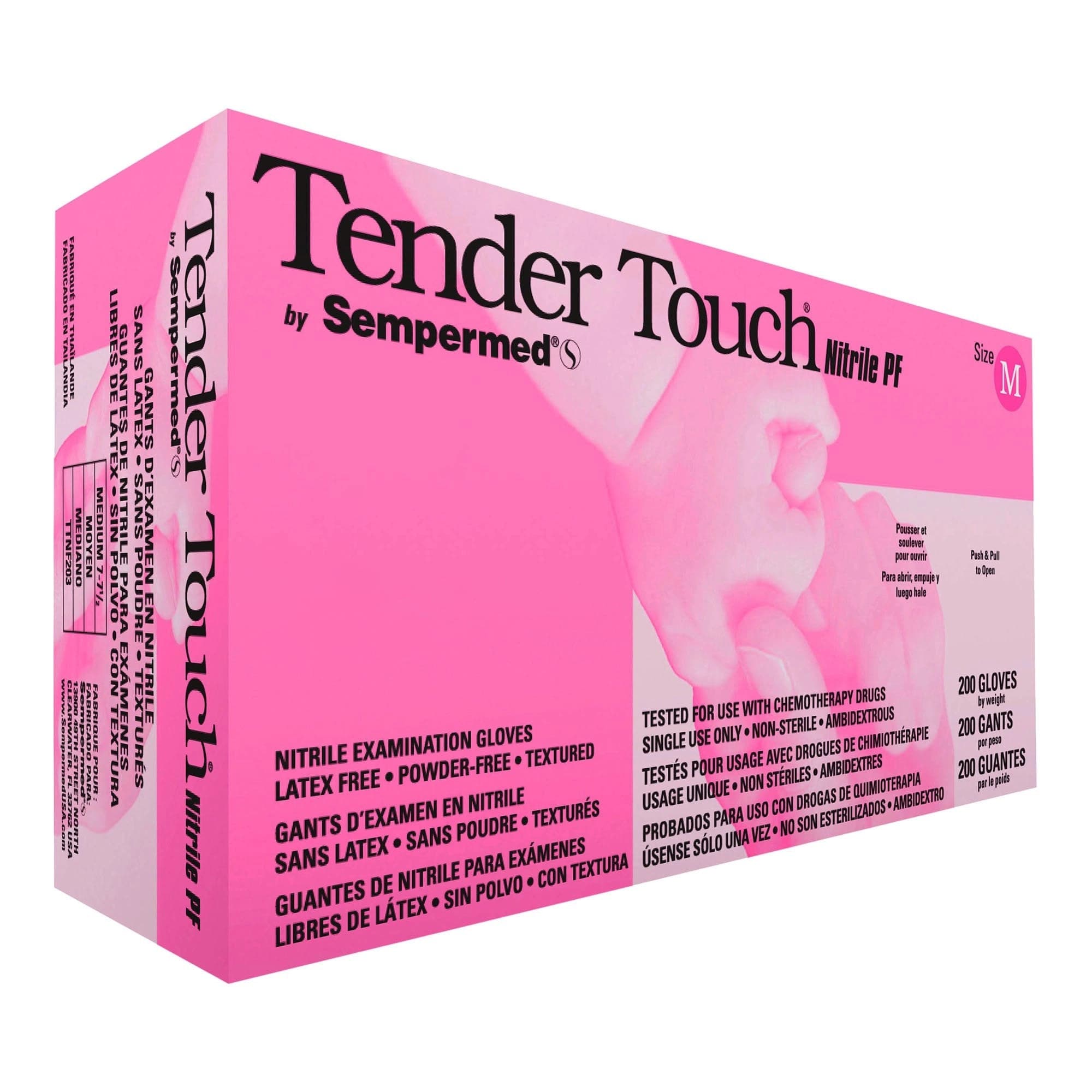 Sempermed Tender Touch Nitrile Exam Gloves, Powder-Free, Textured Fingertips, Medium, Violet, 200/Box, TTNF203 thumbnail 10