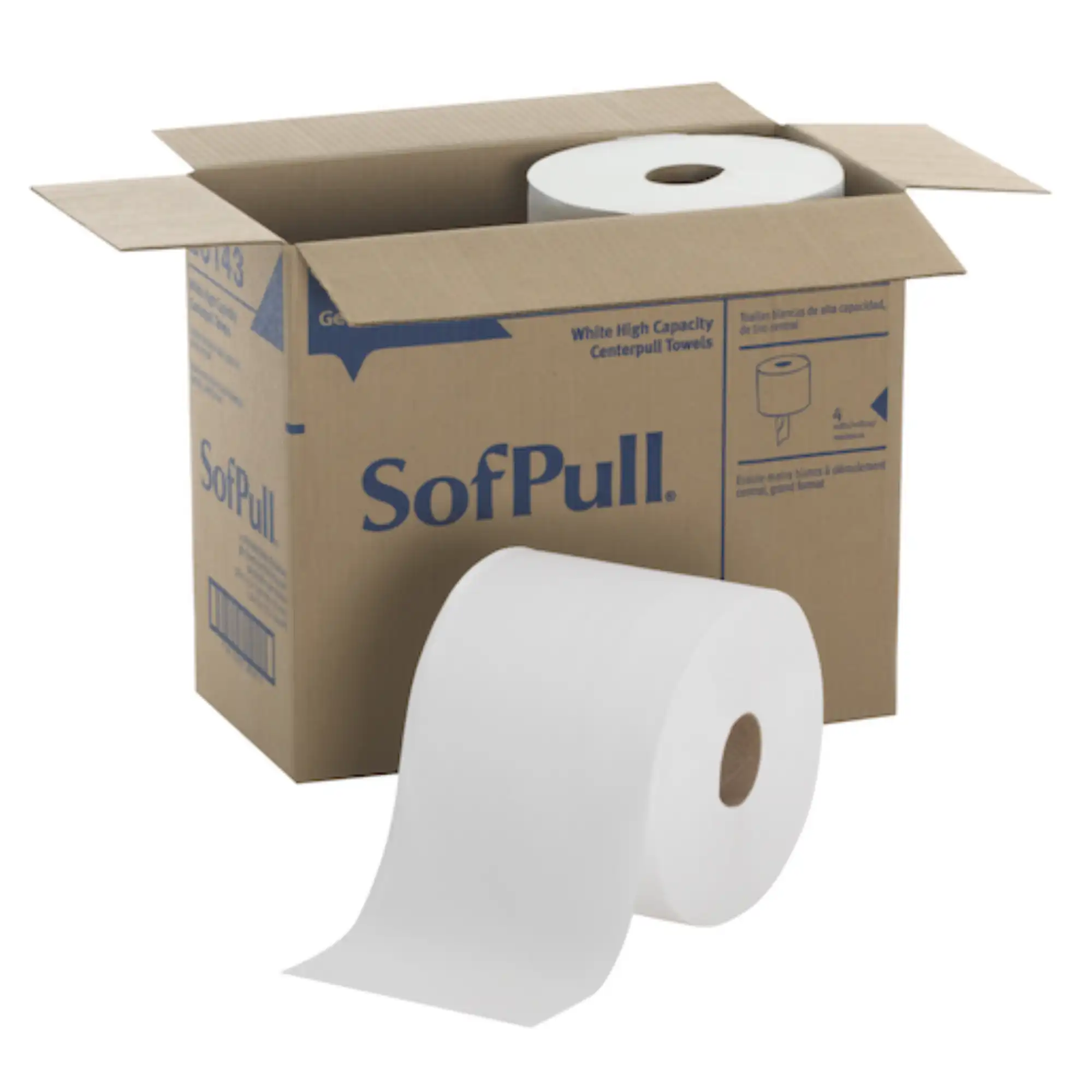 Georgia-Pacific Premium SofPull Centerpull Towels, 1-Ply, White, 7.8" x 15" Sheets, 567 Sheets/Roll, 4 Rolls/Case thumbnail 3