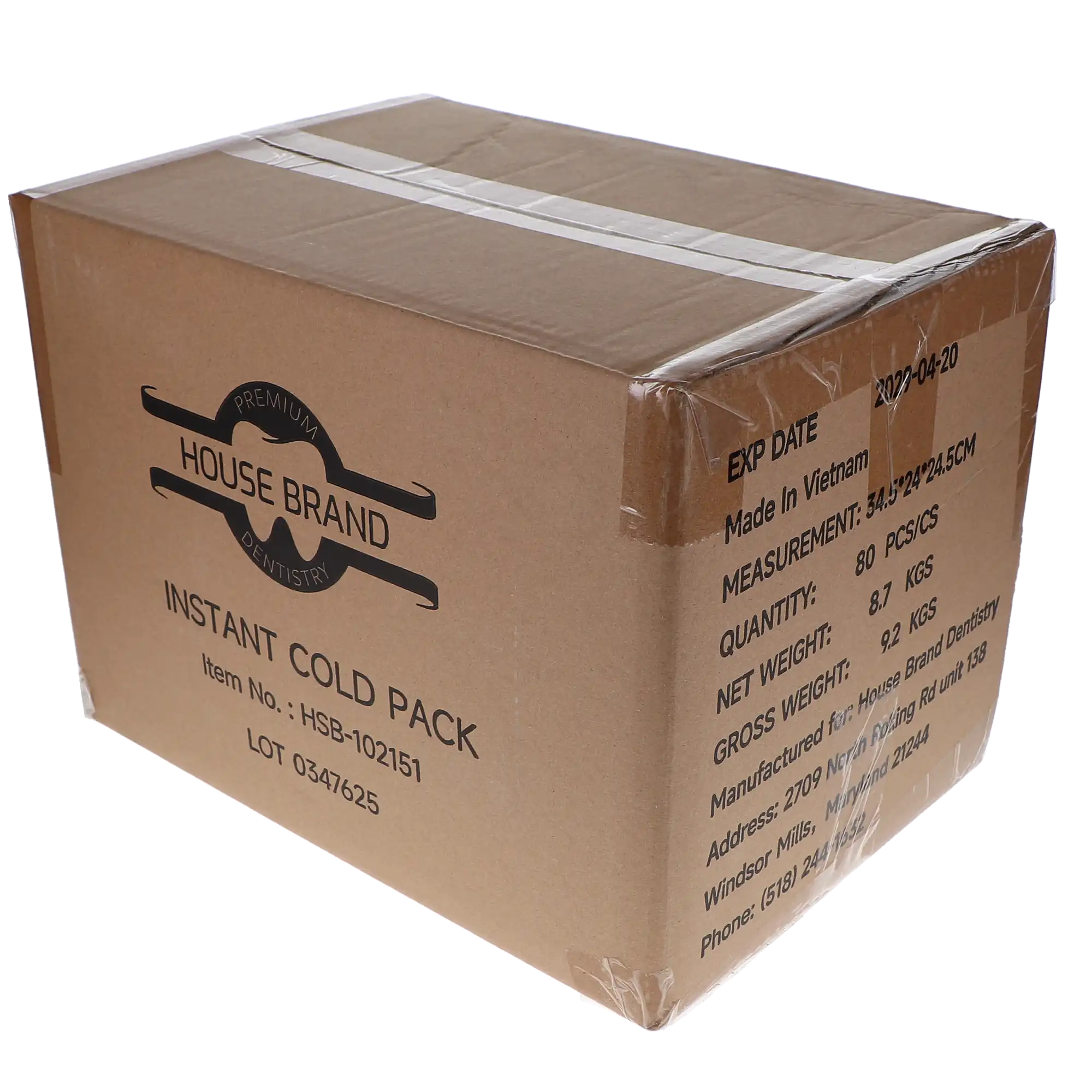 HSB Instant Cold Packs, Disposable, 5" x 5.5", 80/Pk, 102151 thumbnail 3