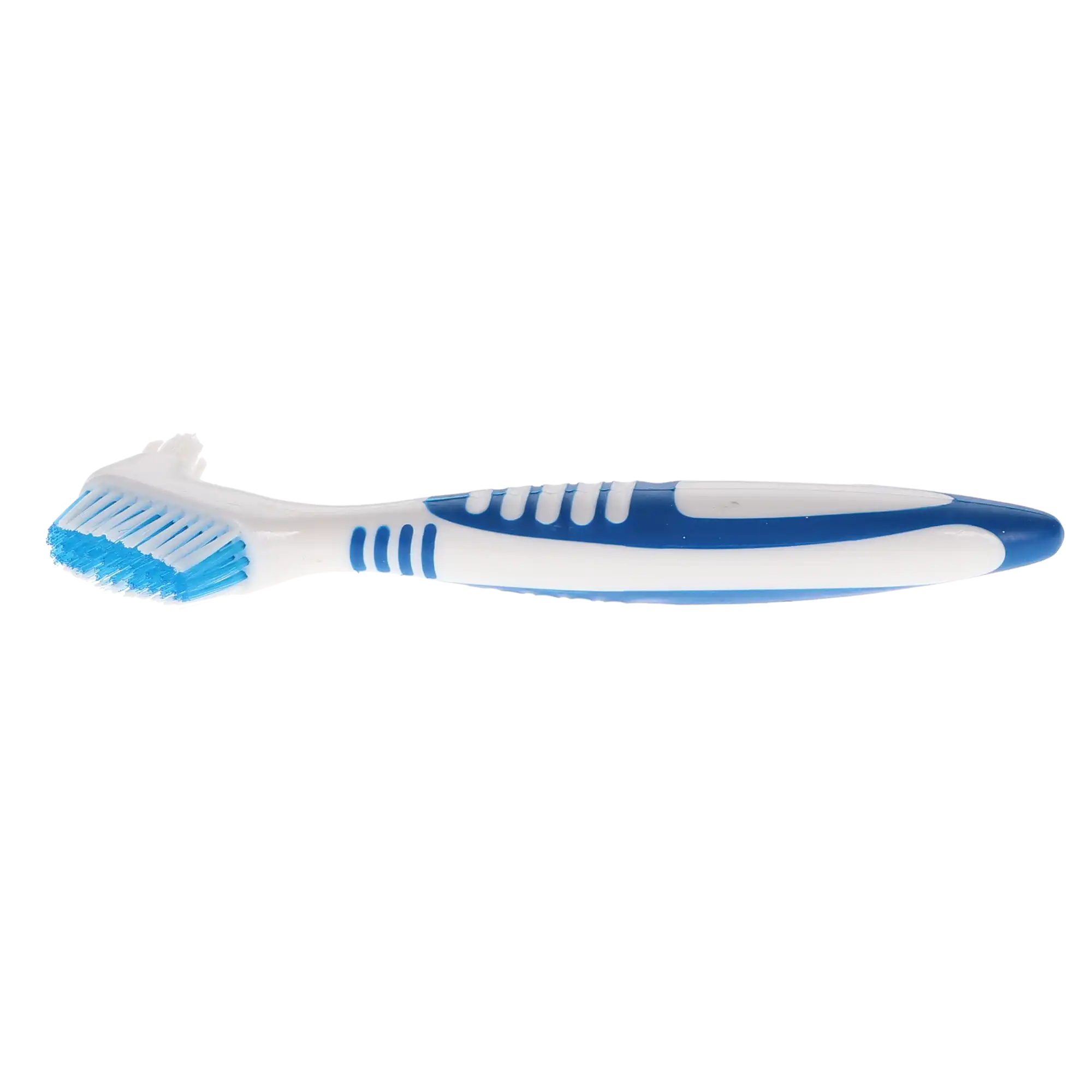 HSB House Brand Dentistry Denture Toothbrush, Dual-Head, Blue, 36/Pk, 500179 thumbnail 3