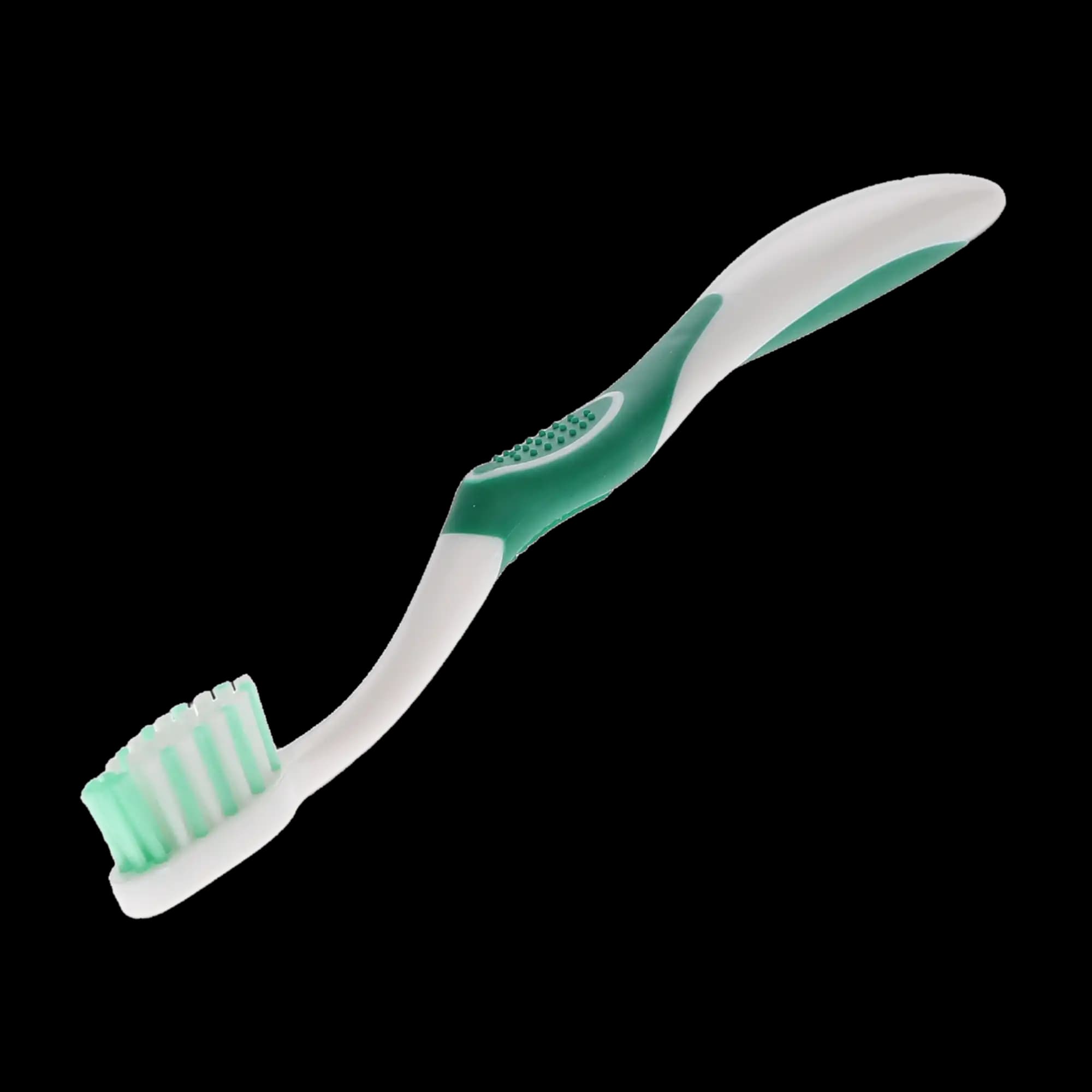 HSB Adult Toothbrush, Medium 7mil Nylon 610 Bristles, Individually Cello Wrapped, 72/Pk thumbnail 2