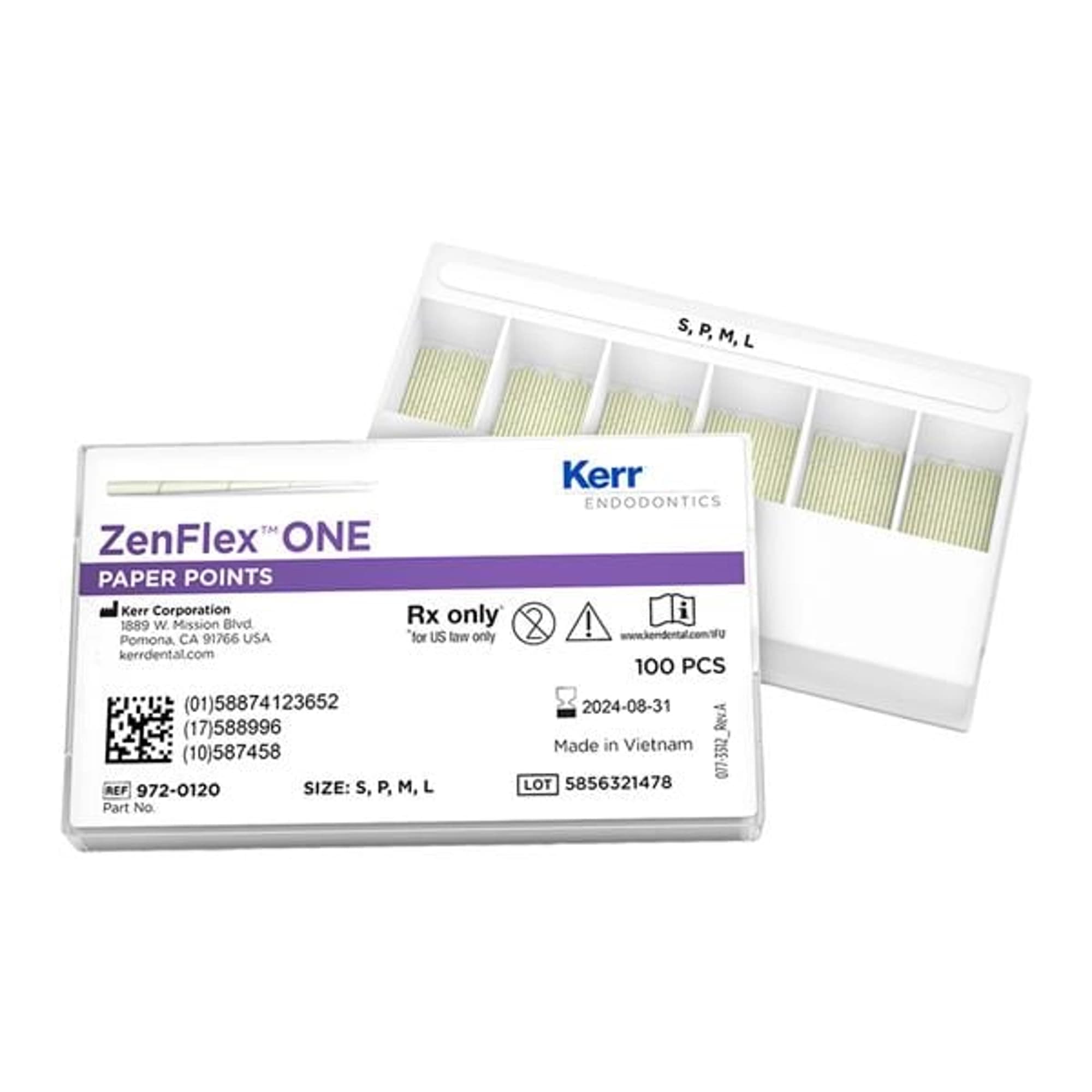Kerr Dental ZenFlex ONE Paper Points, 100/Pk - ZenFlex ONE Paper Points 100/Pk - Image 1