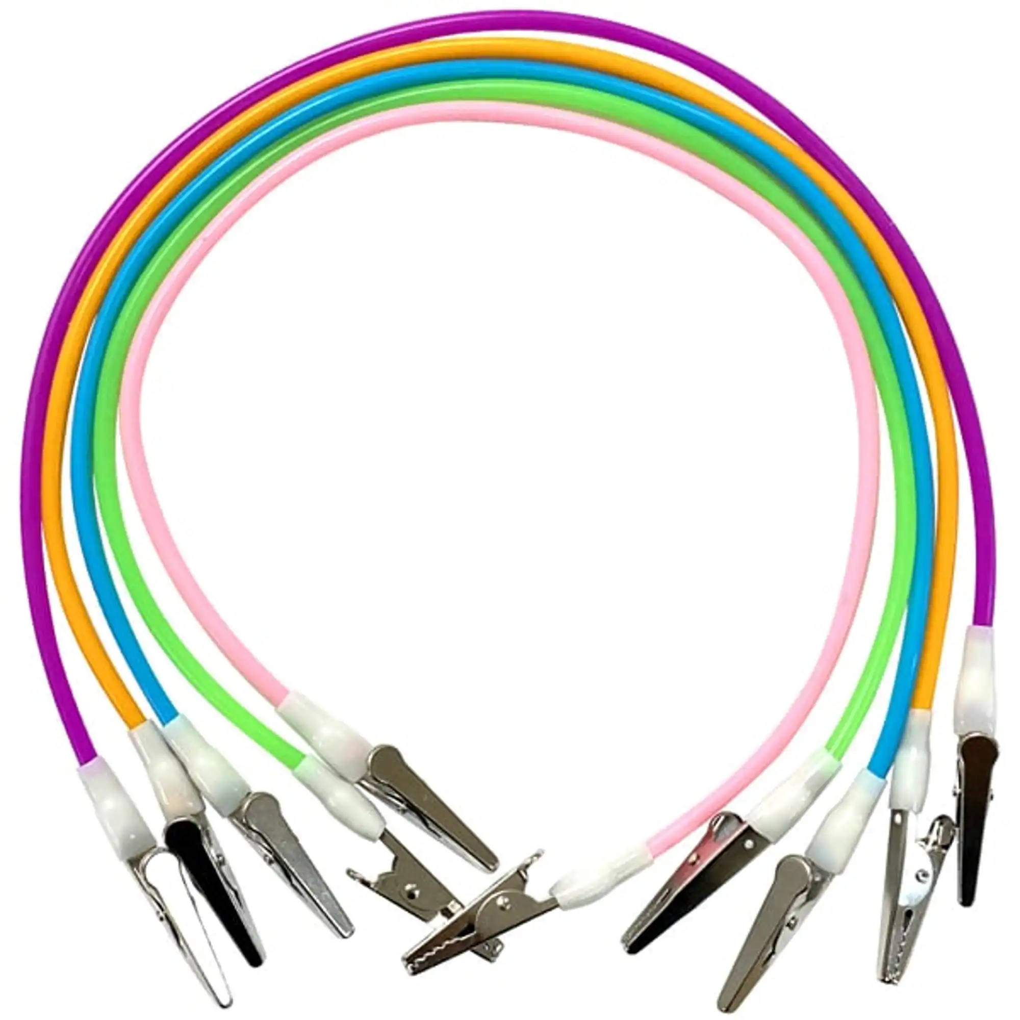 PlastCare USA Assorted Bib Clip Holders, 10/Pk - Blue, Green, Pink, Purple, Orange (2 of each color), BC-10-ASR - Assorted Bib Clip Holders, 10/Pk - Blue, Green, Pink, Purple, Orange (2 of each color), BC-10-ASR - Image 1