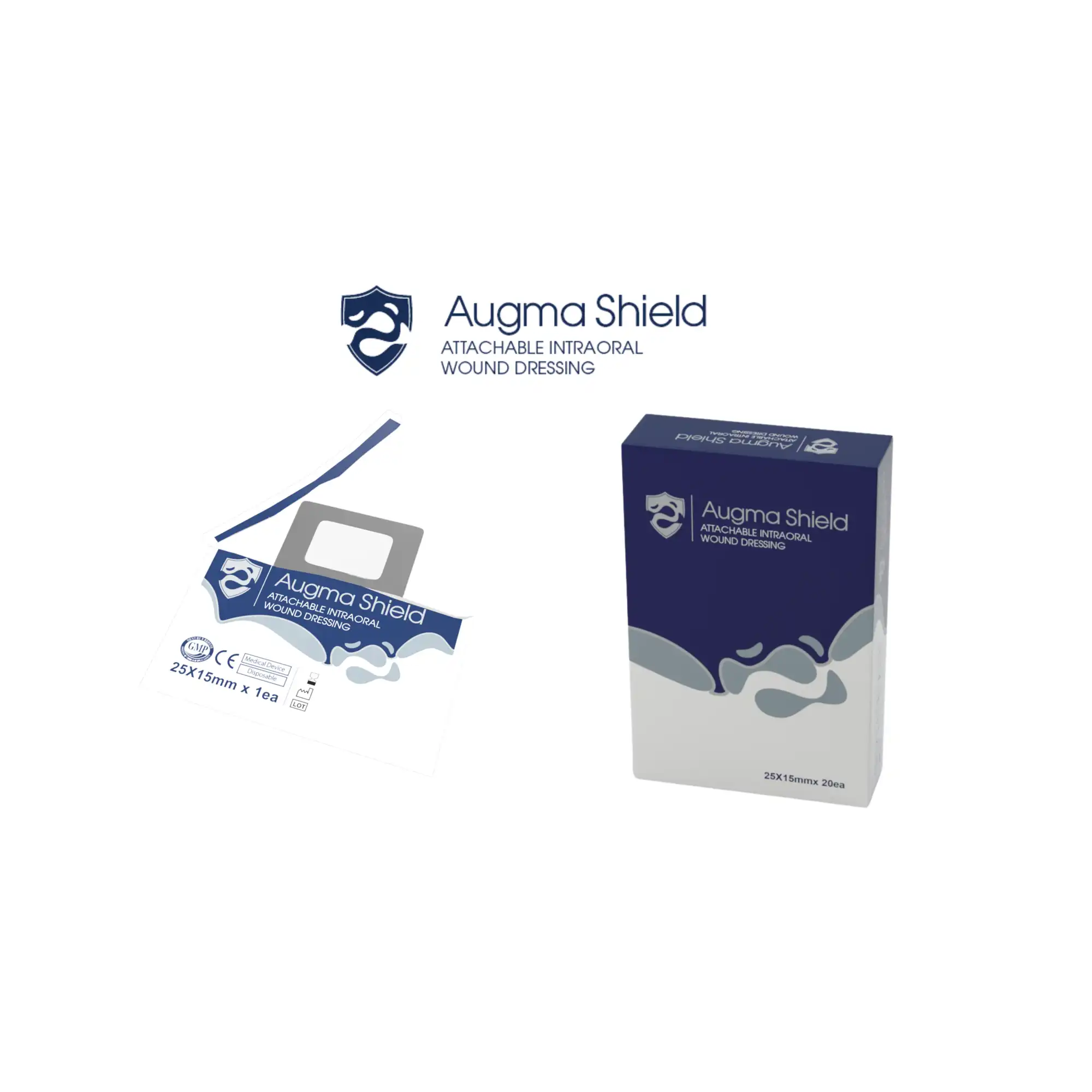 Augma Shield Attachable Intraoral Wound Dressing, 25mm x 15mm, 20/Box, OB23 - Augma Shield Attachable Intraoral Wound Dressing 25Mm X 15Mm 20/box Is An Absorbable Intraoral Bio, OB23 - Image 1