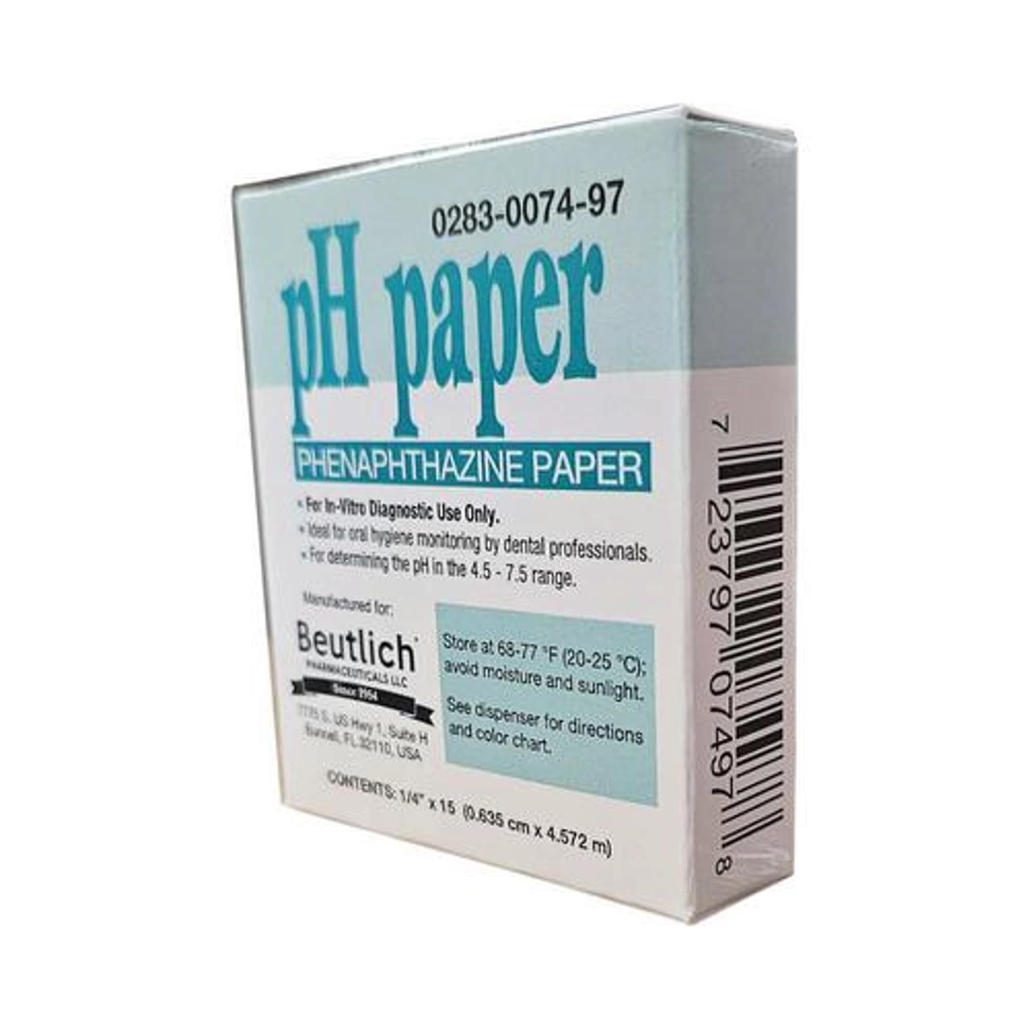 Beutlich pH Paper, 180' Roll, 0283-0074-97 - Beautlich pH Paper, 180' Roll, 0283-0074-97 - Image 1