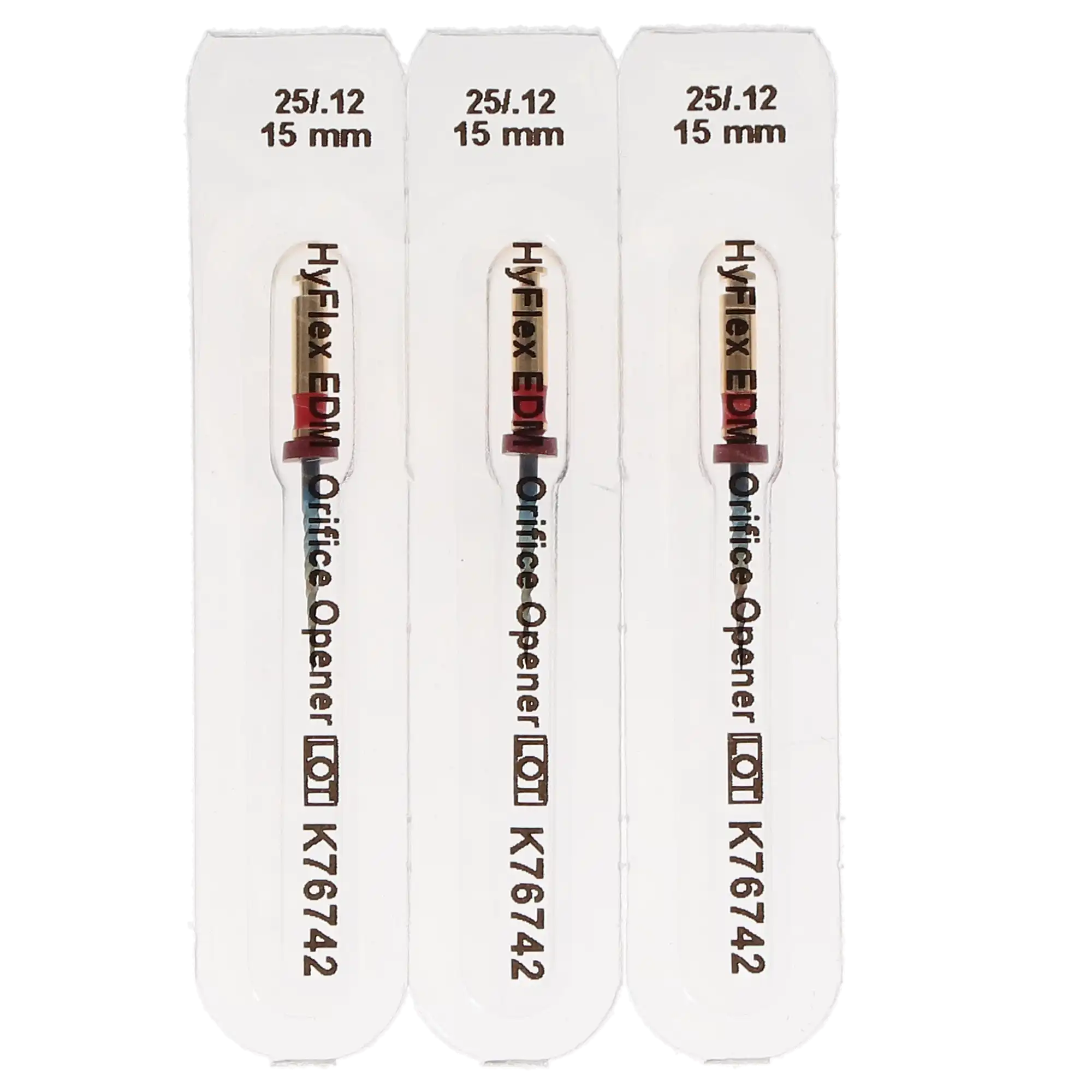 HyFlex EDM NiTi Orifice Opener, 25/.12, 15mm, 3/Pkg, 60019596 thumbnail 5