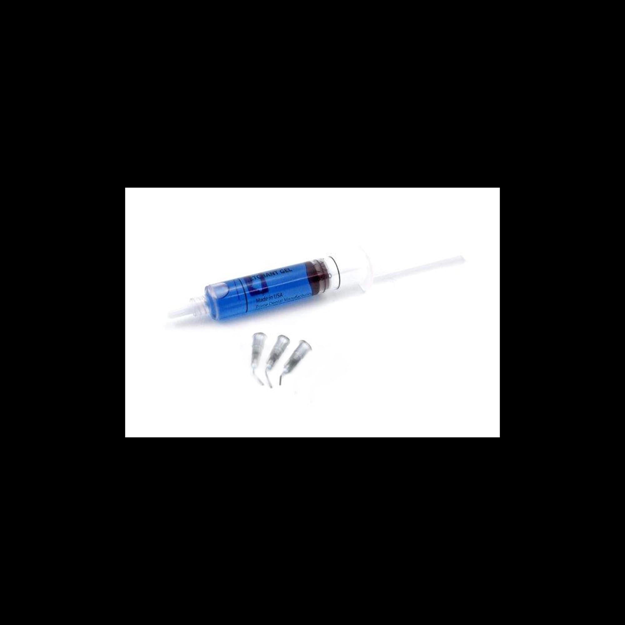 Prime-Dent Blue Etchant Gel, 37% Phosphoric Acid, 12 g Syringe with Tips, 008-030 - Prime-Dent Blue Etchant Gel 37% Phosphoric Acid. Includes 1 12 Gm. syr & Tips, 008-030 - Image 1