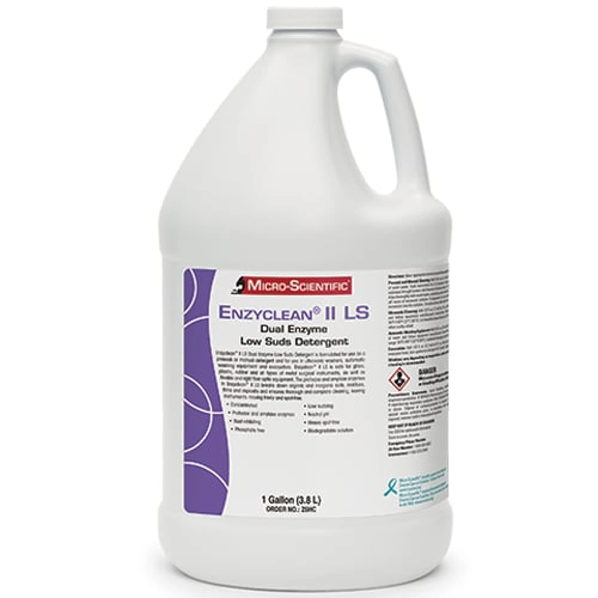 Micro-Scientific Enzyclean II LS Dual Enzyme Low Suds Detergent, Gallon, Z6HC - Enzyclean? II LS Dual Enzyme Low Suds Detergent, Gallon, Z6HC - Image 1