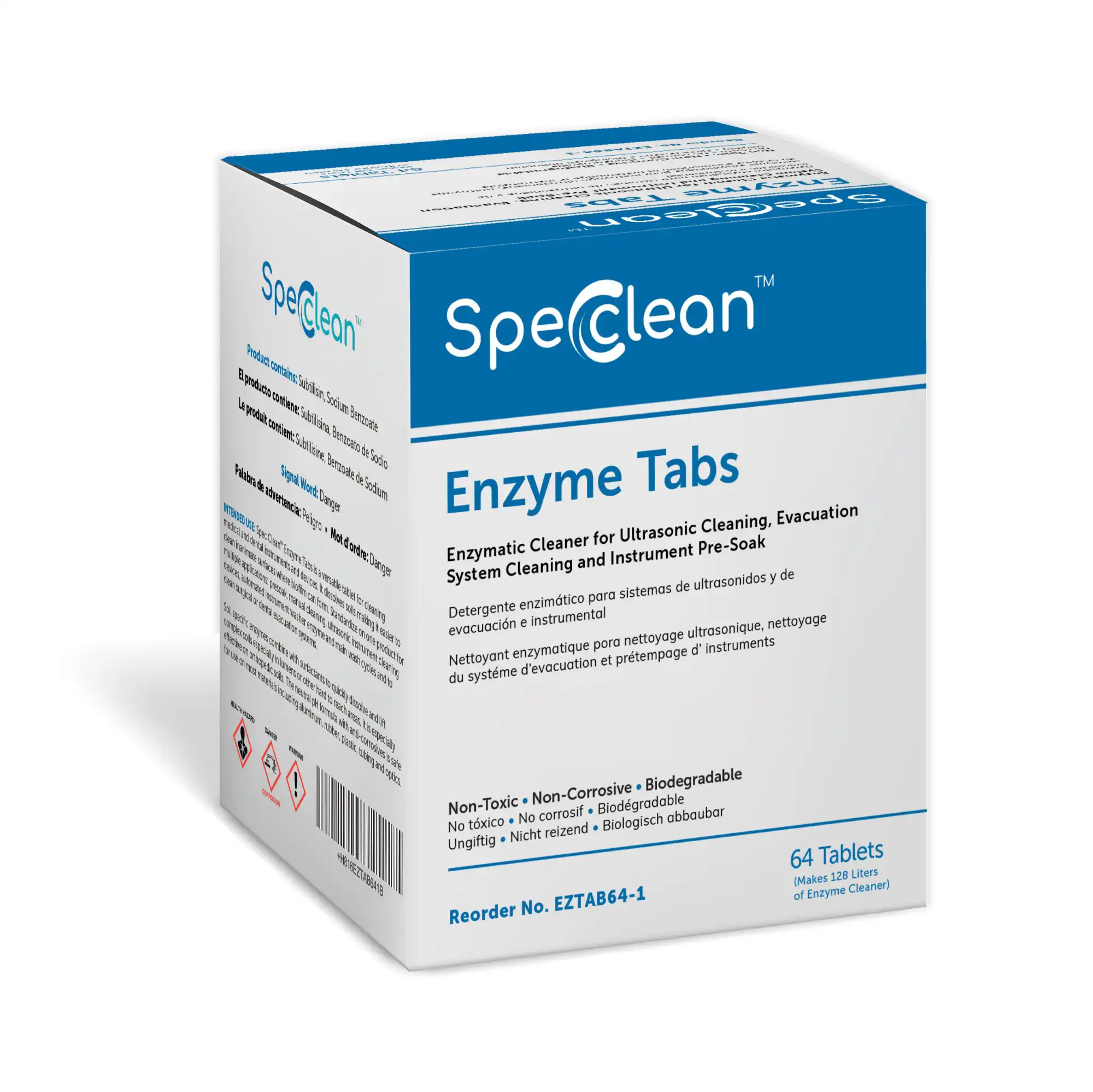 Microcare Spec Clean Ultrasonic Enzymatic Cleaning Tablets, 64 Tablets per Container, EZTAB64-1 - Microcare - Spec Clean Ultrasonic Anzymatic Cleaning Tablets 64/Tabs, EZTAB64-1 - Image 1