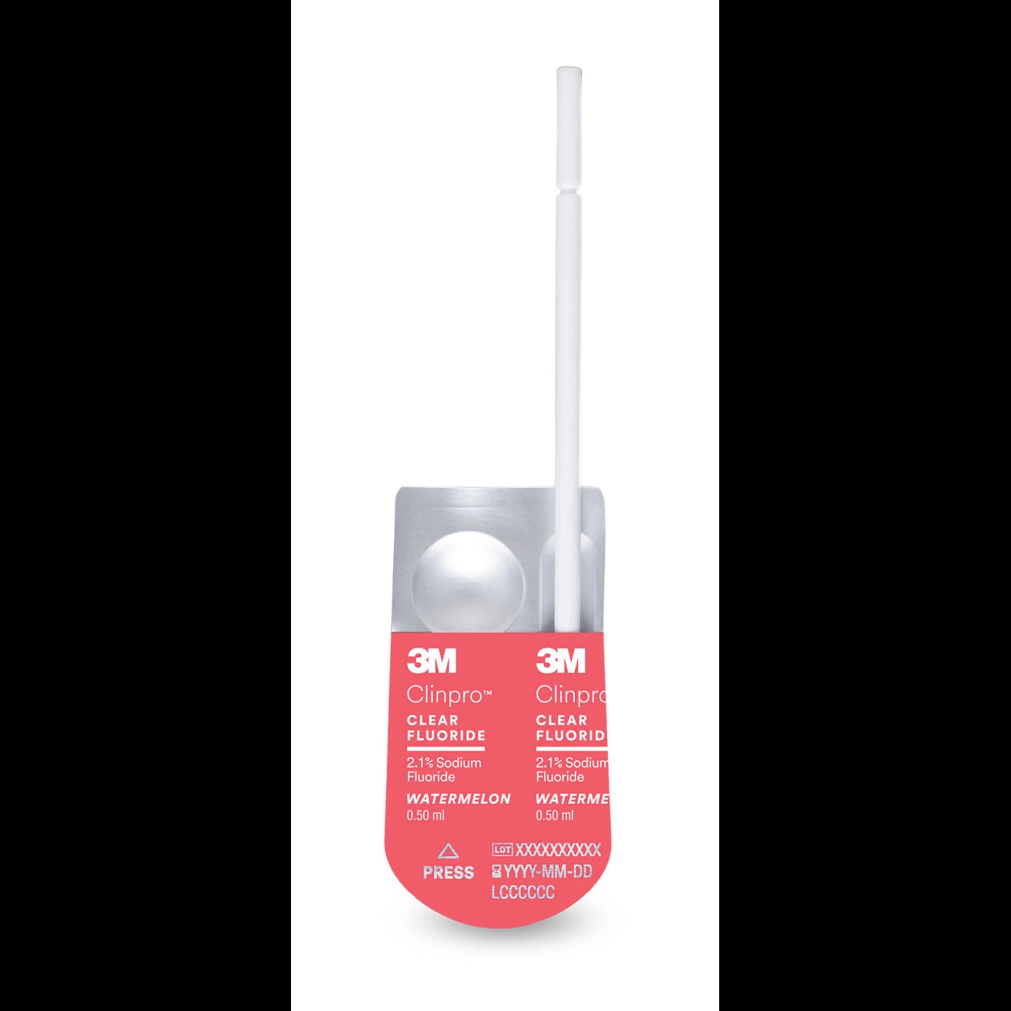 Clinpro Clear Fluoride Treatment Varnish, 0.5 mL Unit Dose, Watermelon, 50/Pk, 7200W - Clinpro Clear Fluoride Treatment 0.5mL 50/Pk Watermelon (7200W), 7300W - Image 1