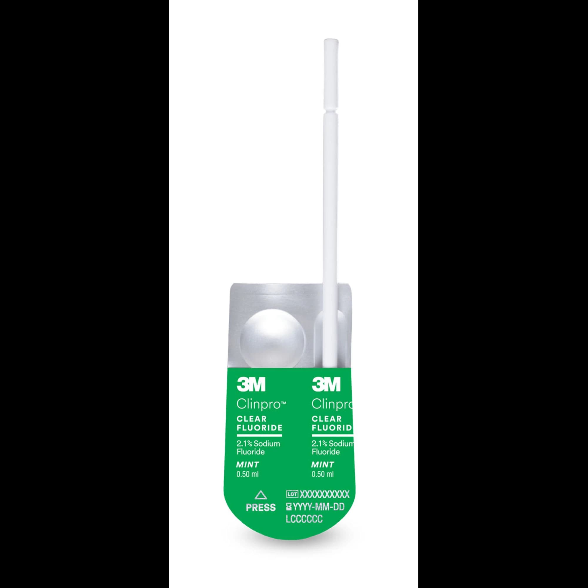 3M (Solventum) Clinpro Clear Fluoride Treatment, 0.5 mL Unit Dose, Mint, 100/Pk, 7210M - Clinpro Clear Fluoride Treatment 0.5mL 100/Pk Mint (7210M), 7310M - Image 1