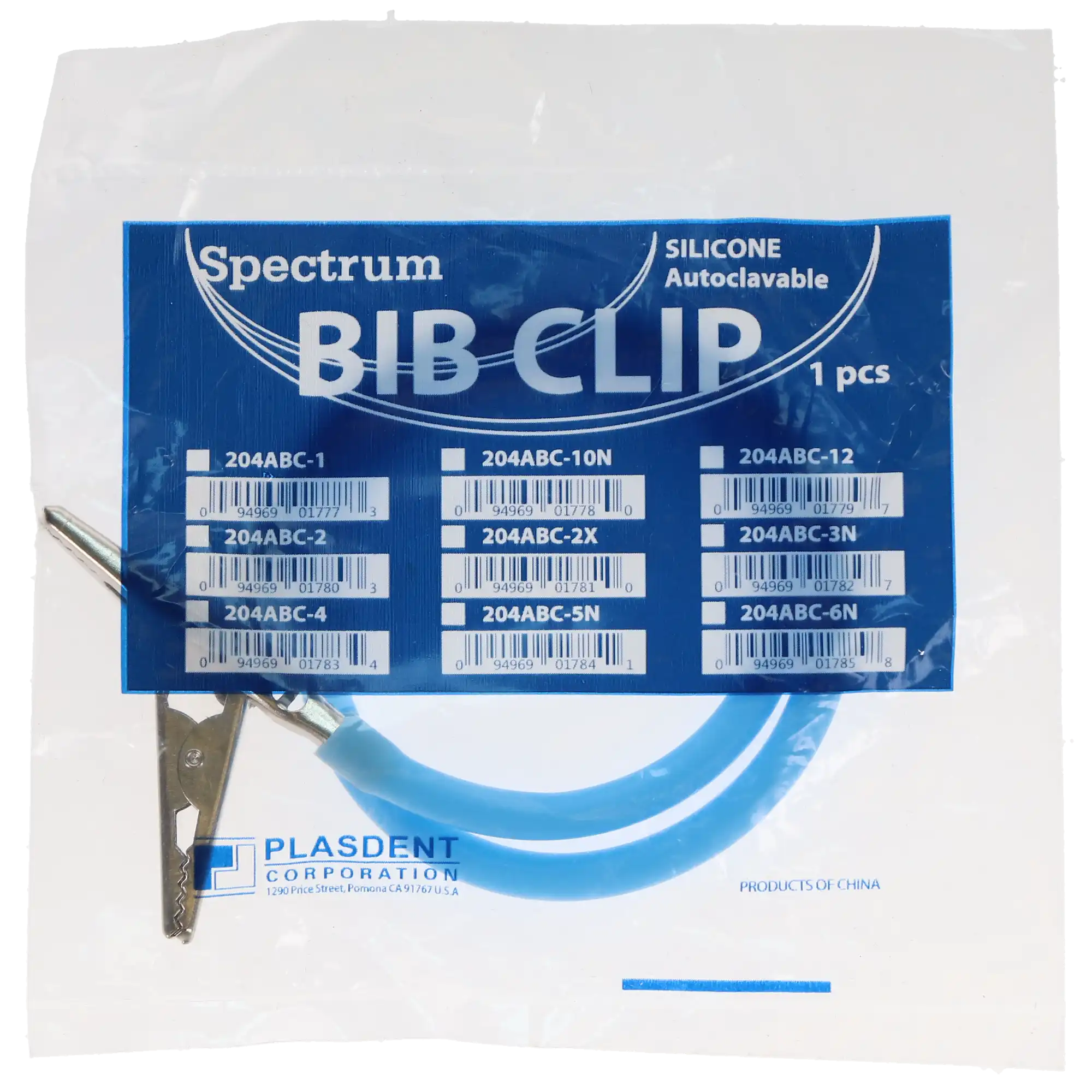 Plasdent Silicone Spectrum Bib Clip, Light Blue (Replaces 204BC-2), 204ABC-2 thumbnail 3