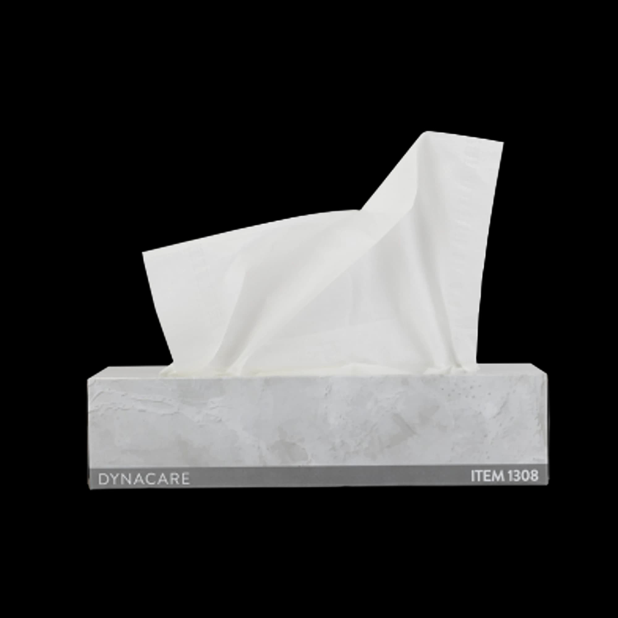 Dynacare 8" x 7" Facial Tissues, White, 100 per Box, Case of 30 Boxes, 1308 - Dynarex - Dynacare 8" X 7" Facial Tissues White 100 Per Box Case Of 30 Boxes Dynarex, 1308 - Image 1