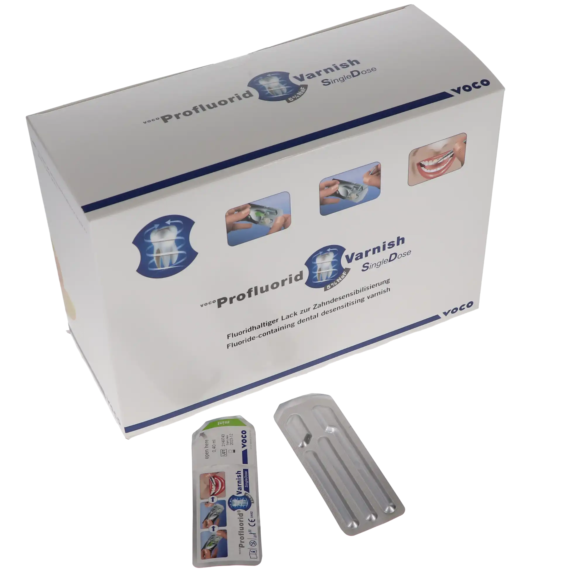 VOCO Profluorid 5% Sodium Fluoride Varnish, Single Dose, Mint, 0.4 mL, 200/Pk, 2231 thumbnail 7