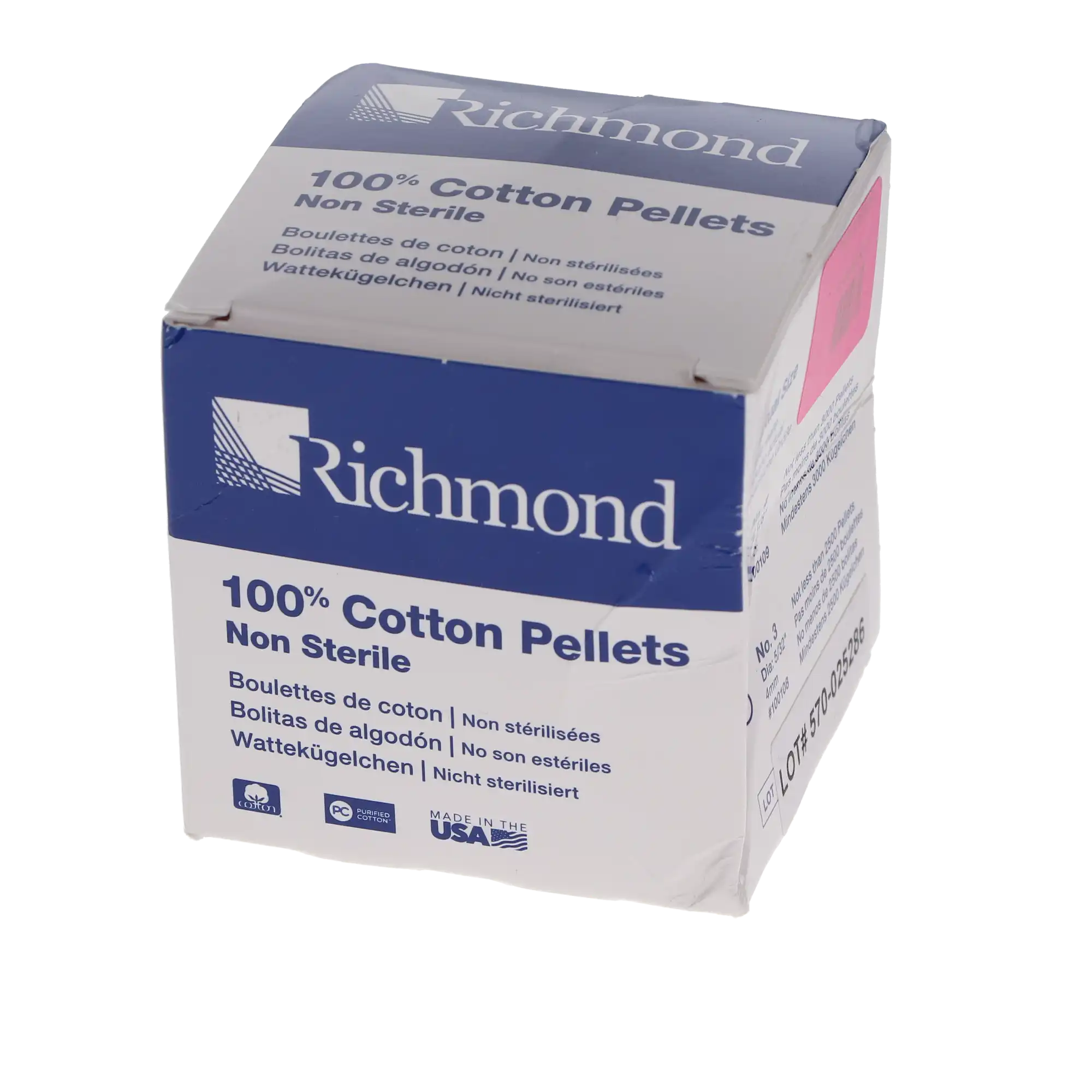 Richmond Cotton Pellets, Size #4, 1/8" Diameter, 3000/Box, 100109 thumbnail 10