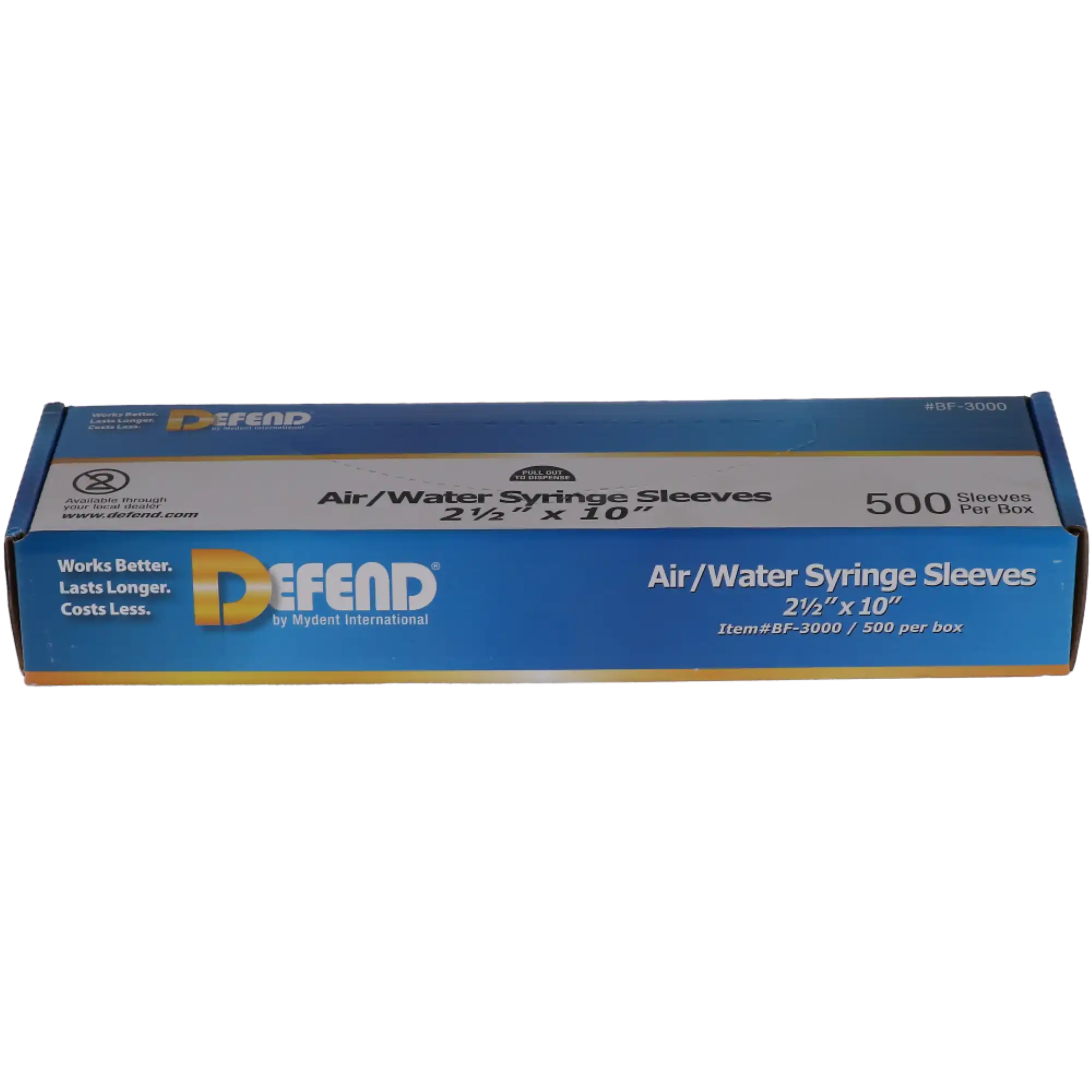 Defend Air/Water Syringe Sleeves, Clear, 2.5" x 10", 500/Box, BF3000 thumbnail 4